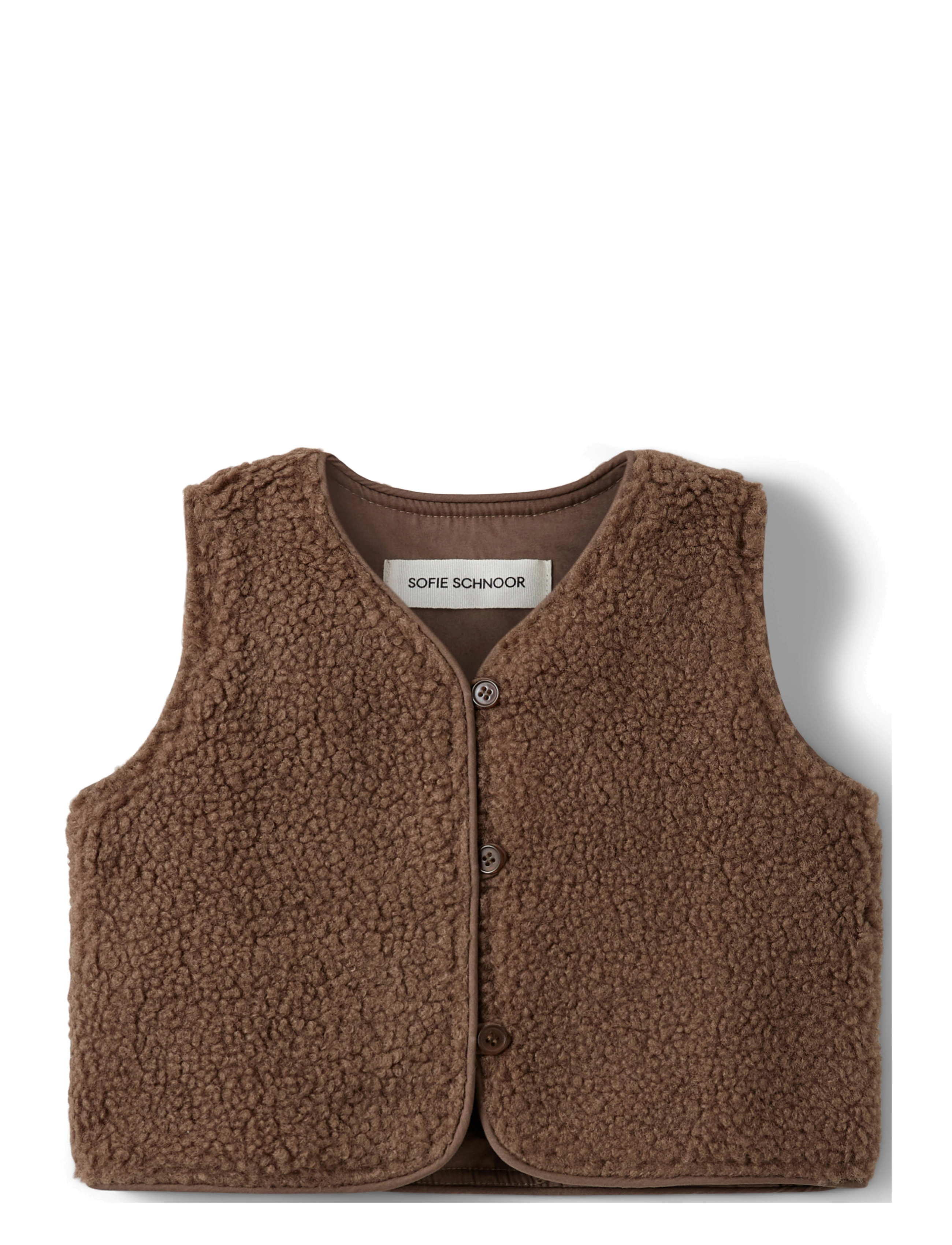 Sofie Schnoor Baby and Kids Rebakb Vest, 80, Brown, Overtøj > Udendørs Veste, Børn