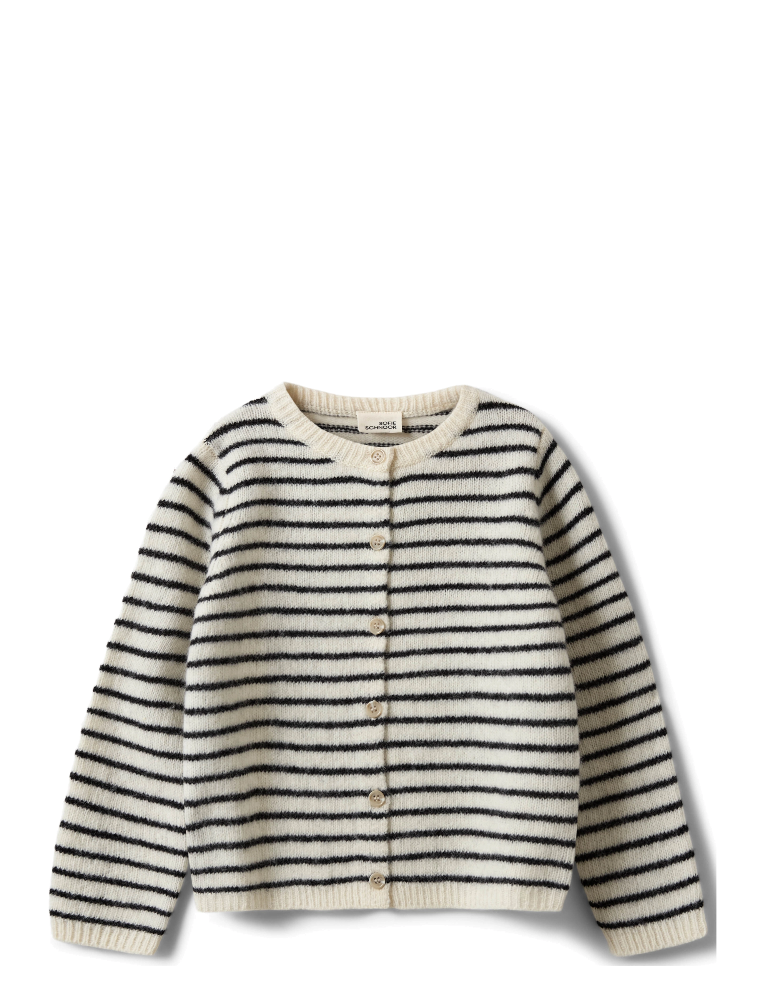 Sofie Schnoor Baby and Kids CISSEKB CARDIGAN - Wollkleidung - OFF WHITE STRIPED / cream