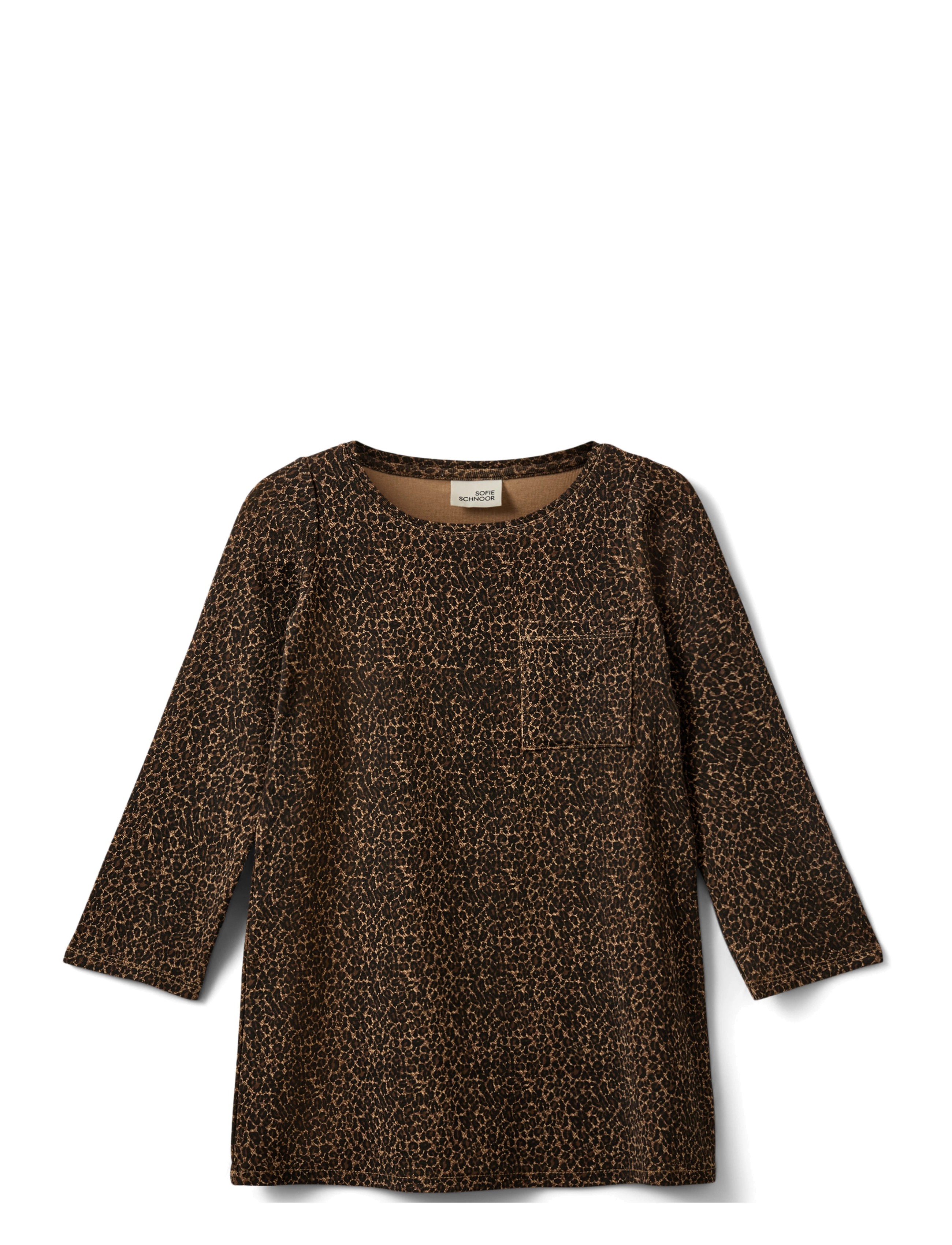 Sofie Schnoor Baby and Kids Ettakb Dress, 122, Casual Dresses, Braun - Long-sleeved Kinder