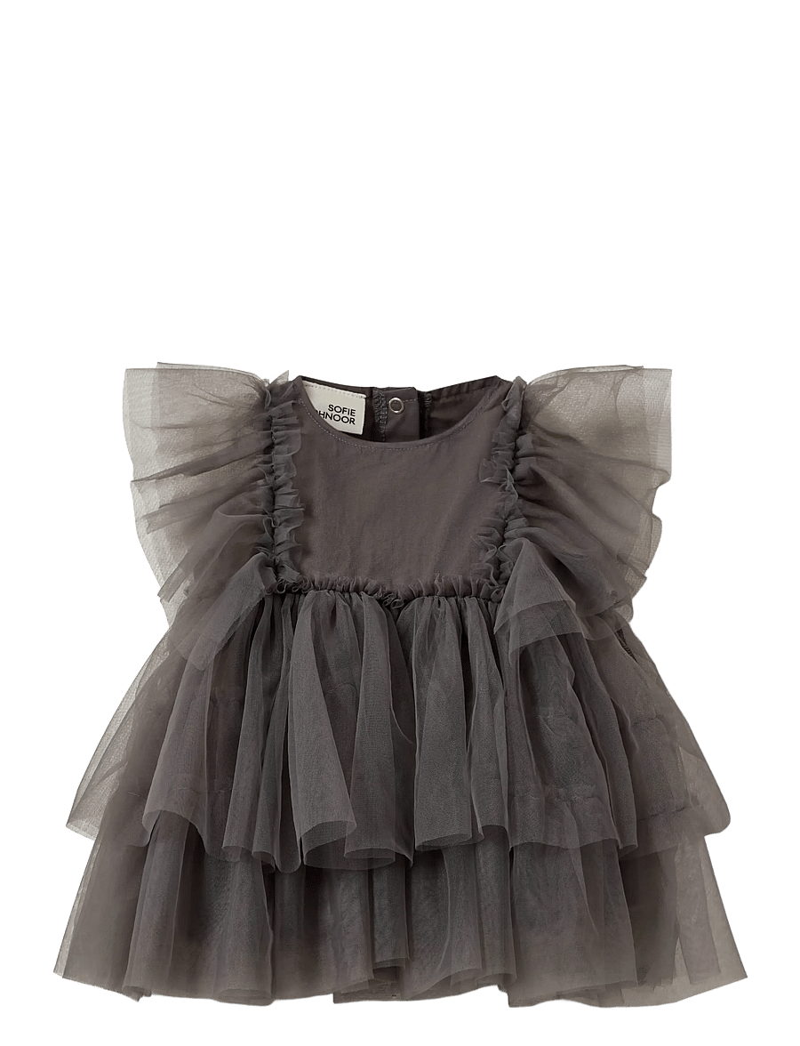 Sofie Schnoor Baby and Kids - THERESSAKB DRESS - kortærmede babykjoler - grey - 0