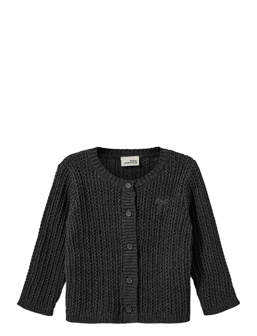 Sofie Schnoor Baby and Kids - SKYLARKB CARDIGAN - cardigans - dark grey melange - 0
