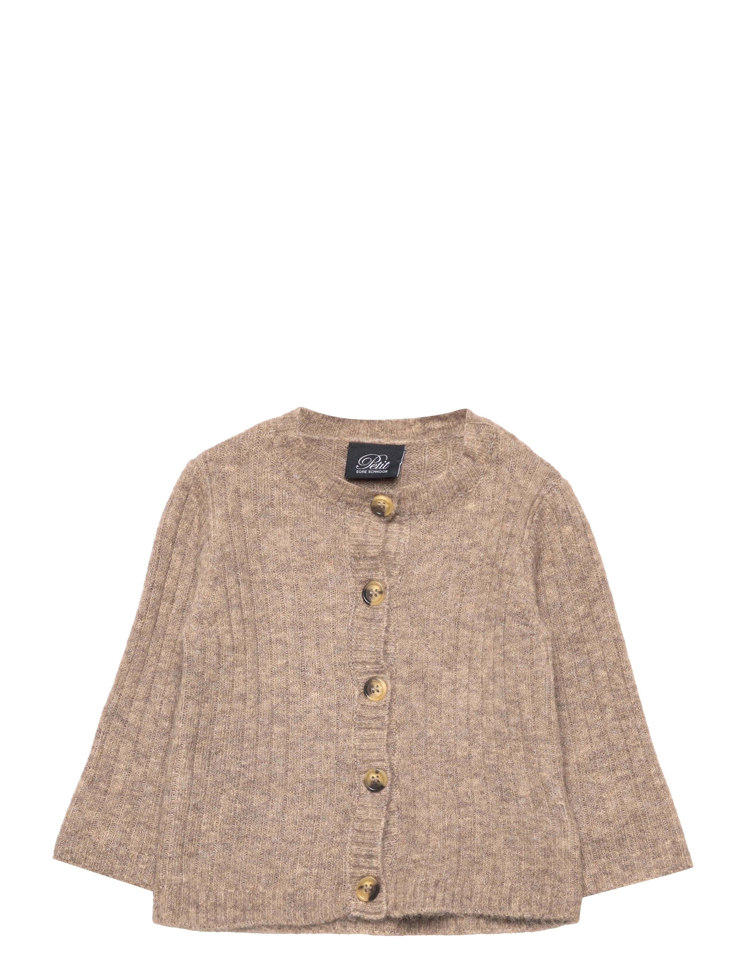 Sofie Schnoor Baby and Kids - Knit - cardigans - brown melange - 0