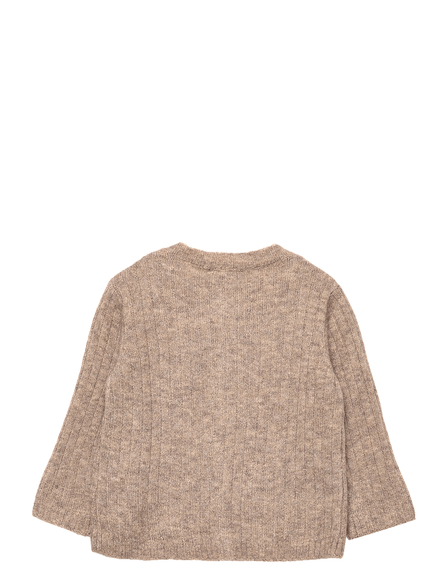 Sofie Schnoor Baby and Kids - Knit - cardigans - brown melange - 1