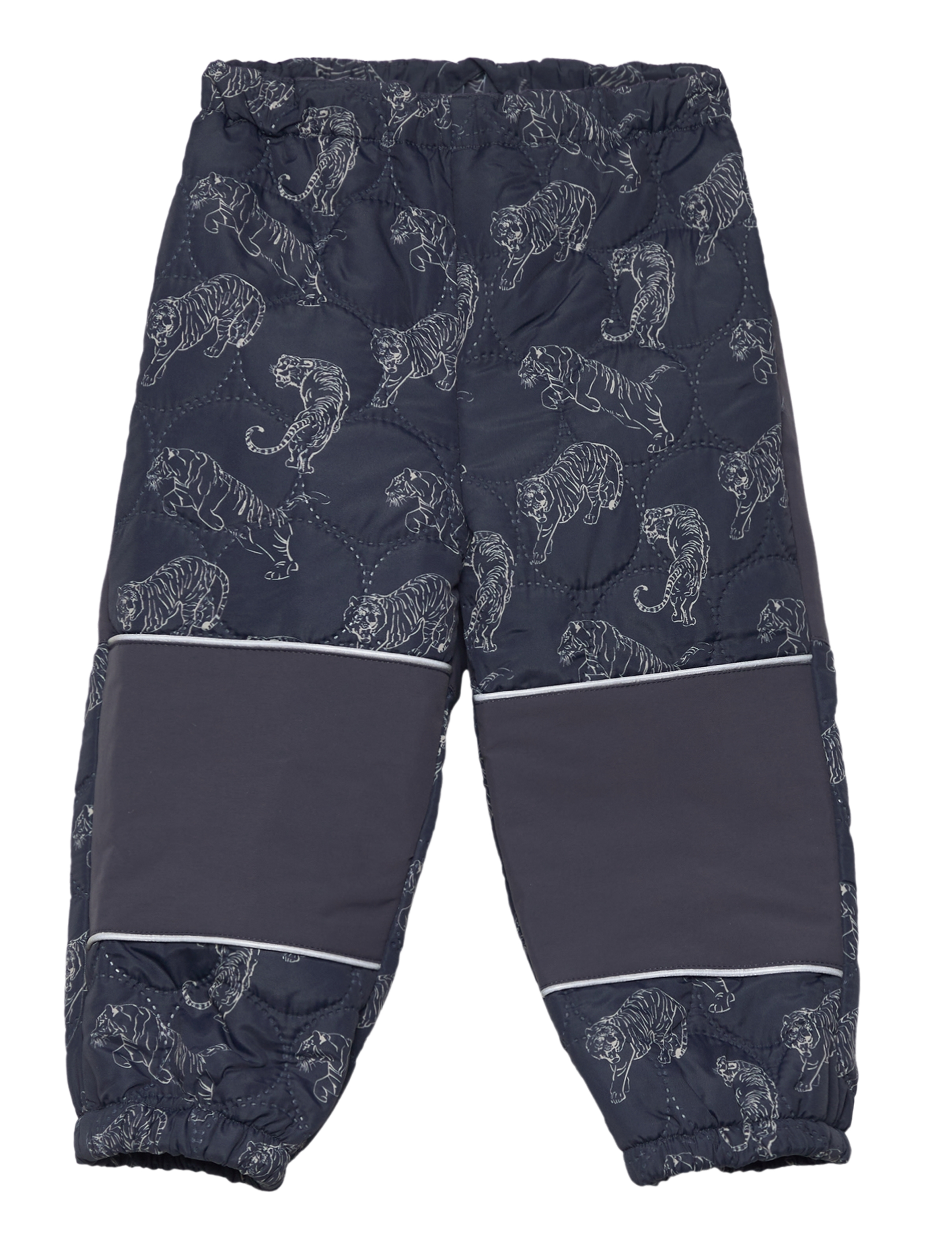 Sofie Schnoor Baby and Kids Willosk Trousers, Børn, Vatterede Tigerprint Bukser, Blå, Str: 104