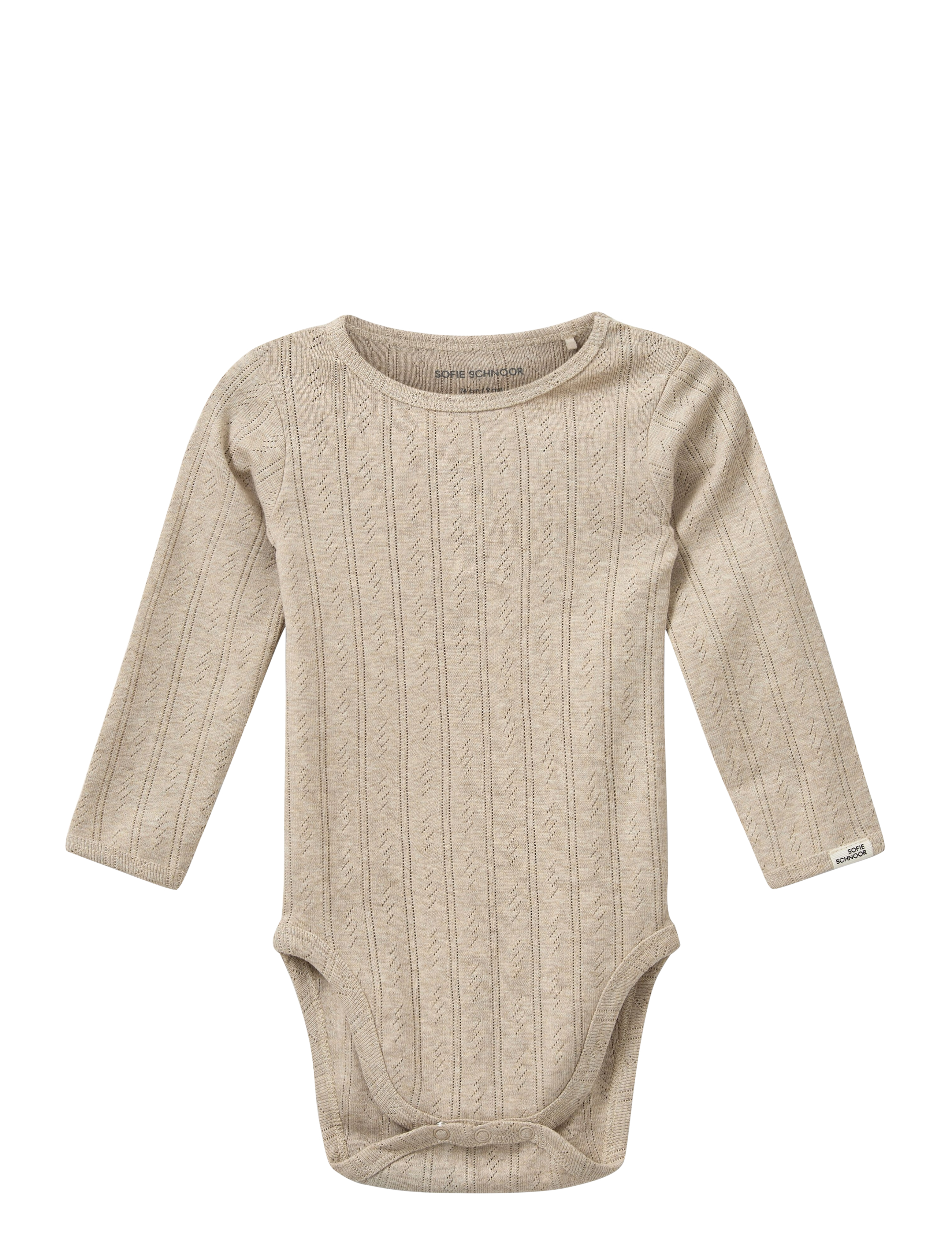 Sofie Schnoor Baby and Kids Dictesb Bodystocking, 62, Bodys, Beige - Long-sleeved, Kinder