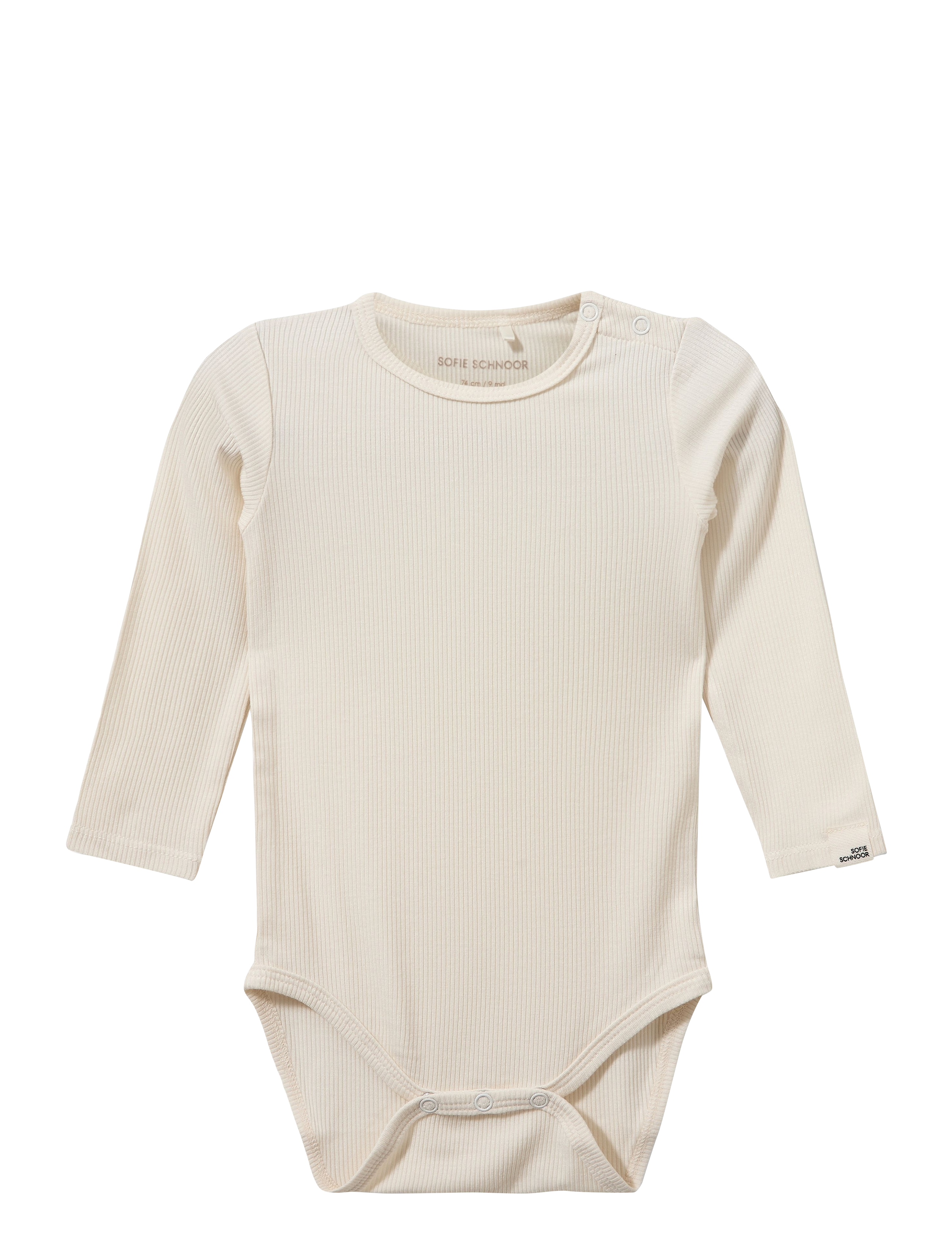 Sofie Schnoor Baby and Kids Dictesb Bodystocking, 68, Bodys, Creme - Long-sleeved, Kinder