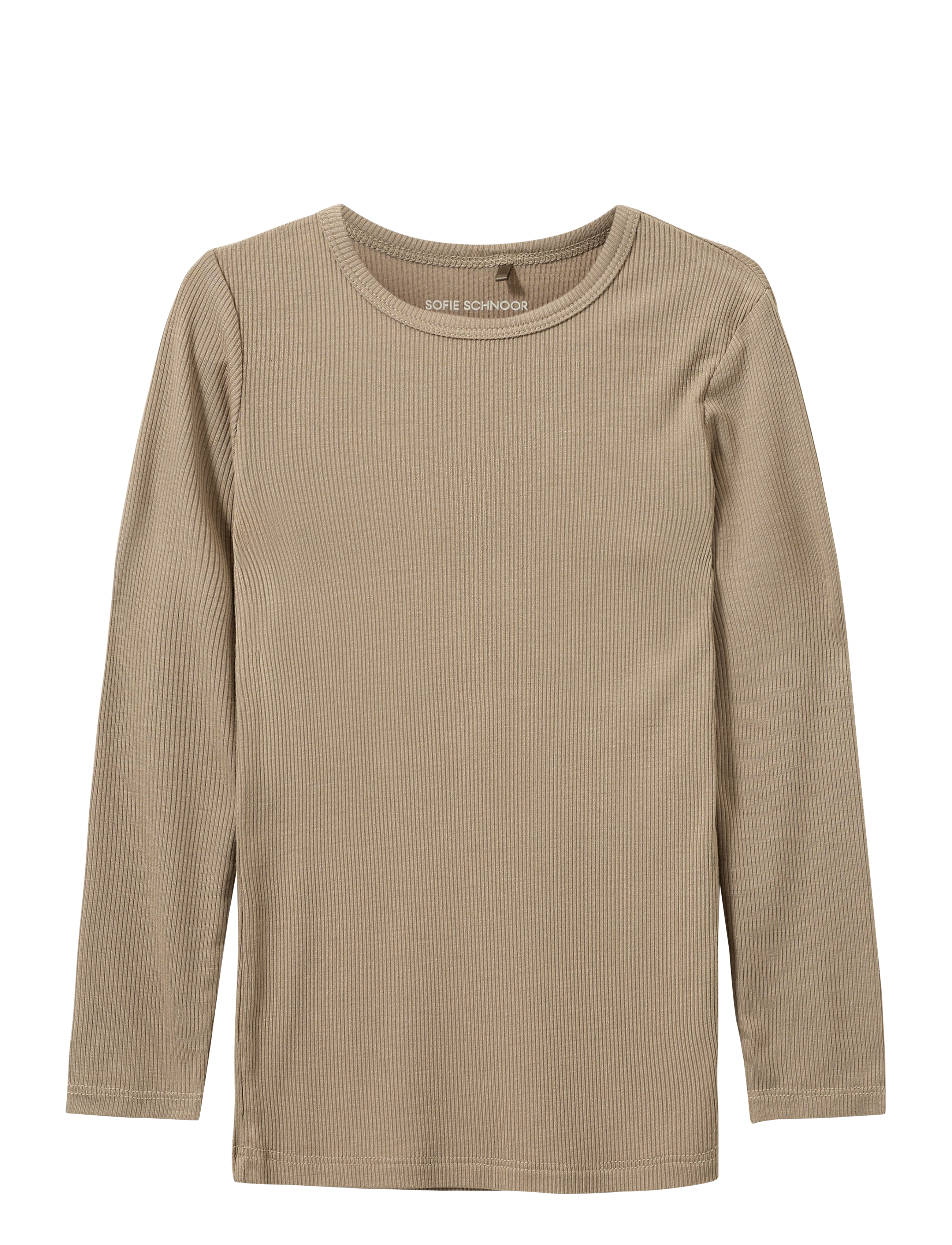 Sofie Schnoor Baby and Kids Petriciasb T-Shirt Long Sleeve, 98, T-shirts, Beige - Long-sleeved Kinder