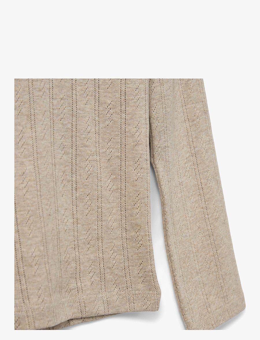 Sofie Schnoor Baby and Kids - PETRICIASY POINTELLE LONGSLEEVE TEE - långärmade t-shirts - beige - 2