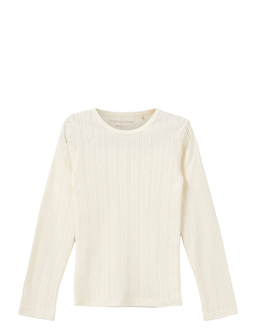 Sofie Schnoor Baby and Kids - PETRICIASY POINTELLE LONGSLEEVE TEE - långärmade t-shirts - off white - 0