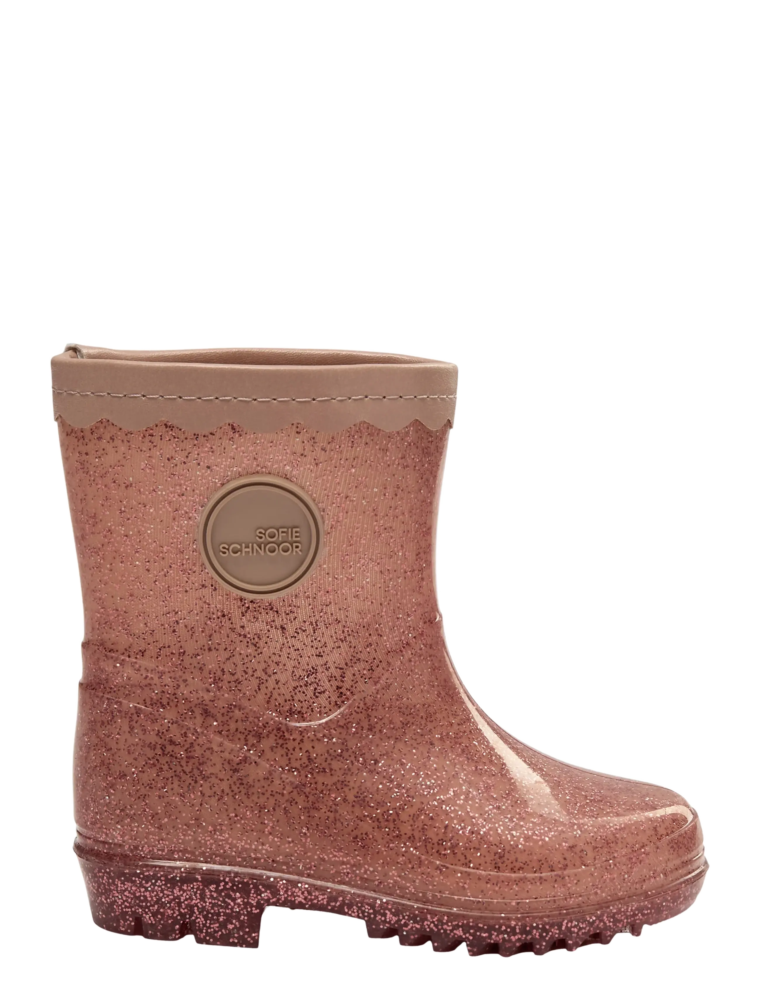 Sofie Schnoor Baby and Kids Perlask Rubber Boot W/O. Lining, 24, High Rubberboots, Rosa - Unlined Kinder