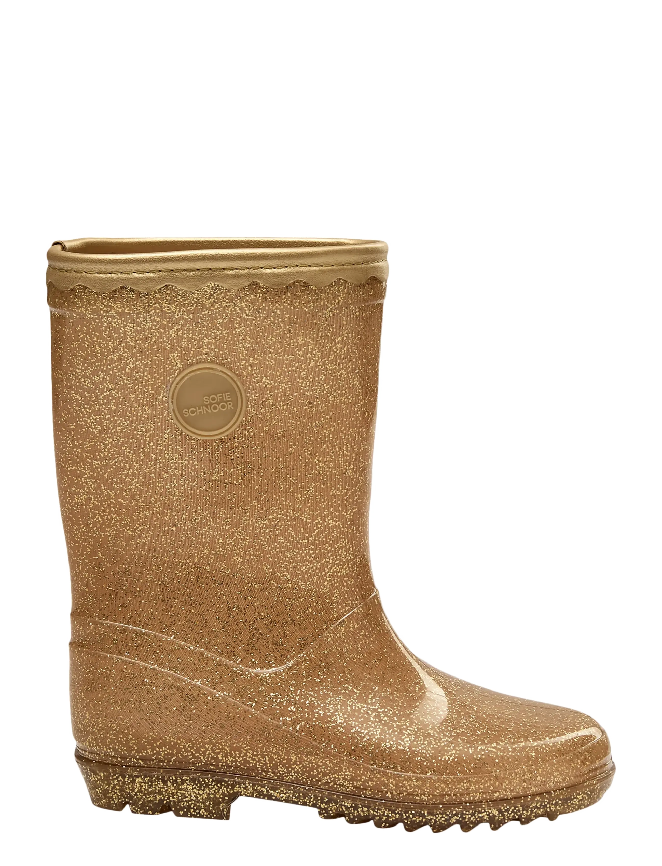 Sofie Schnoor Baby and Kids NILLESK RUBBER BOOT W/O LINING - Gummistövlar - CHAMPAGNE / gold