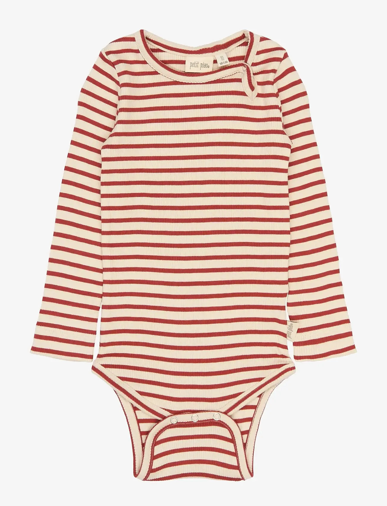 Petit Piao - PPSky L_S Body - langärmelige bodys - cinnabar striped - 1