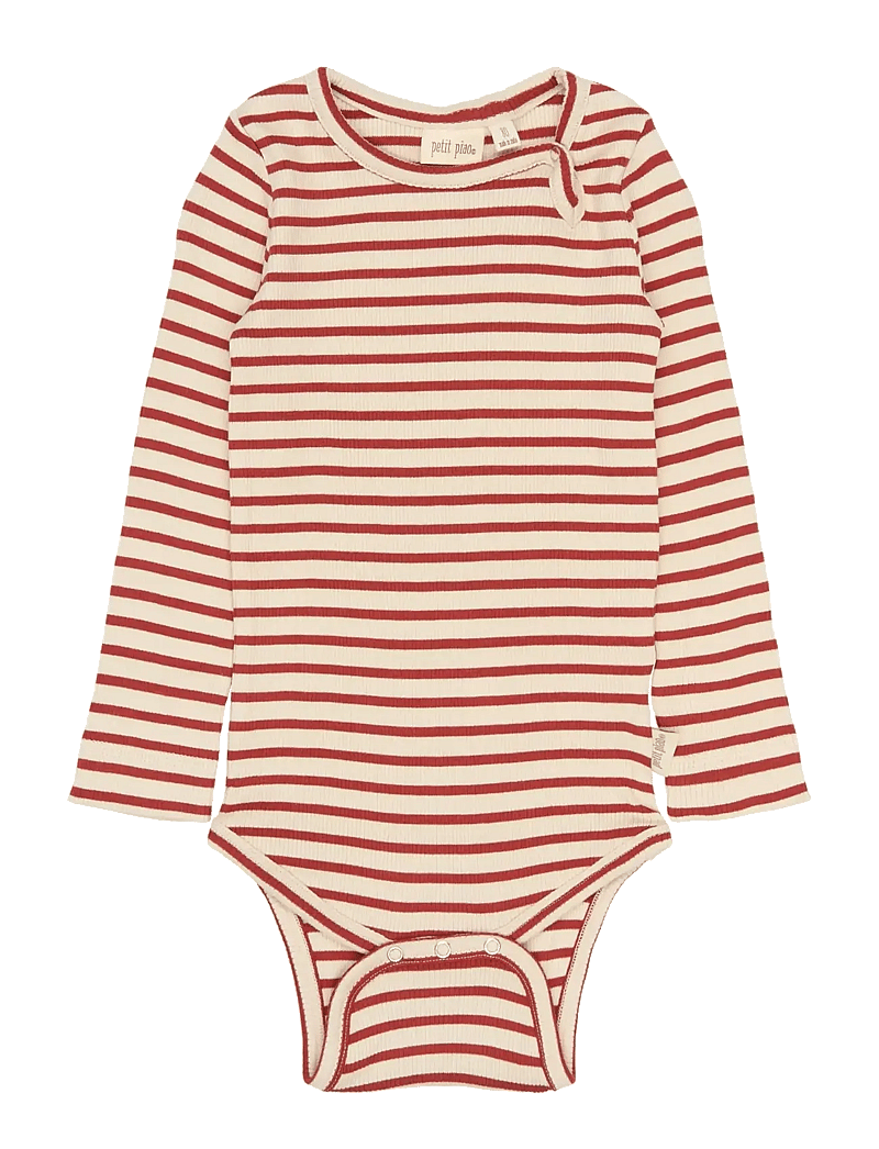 Petit Piao - PPSky L_S Body - langärmelige bodys - cinnabar striped - 1