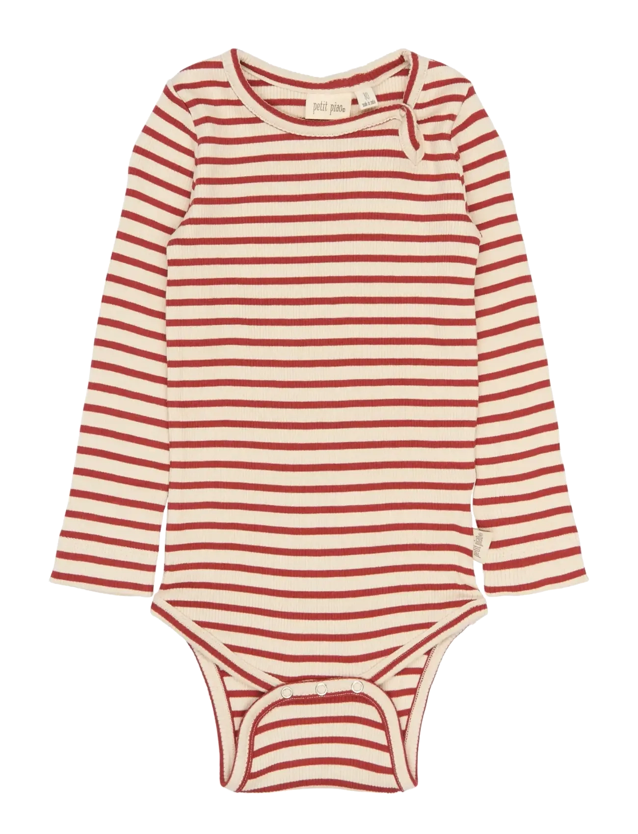 Petit Piao PPSky L_S Body - Bodies - CINNABAR STRIPED / cream