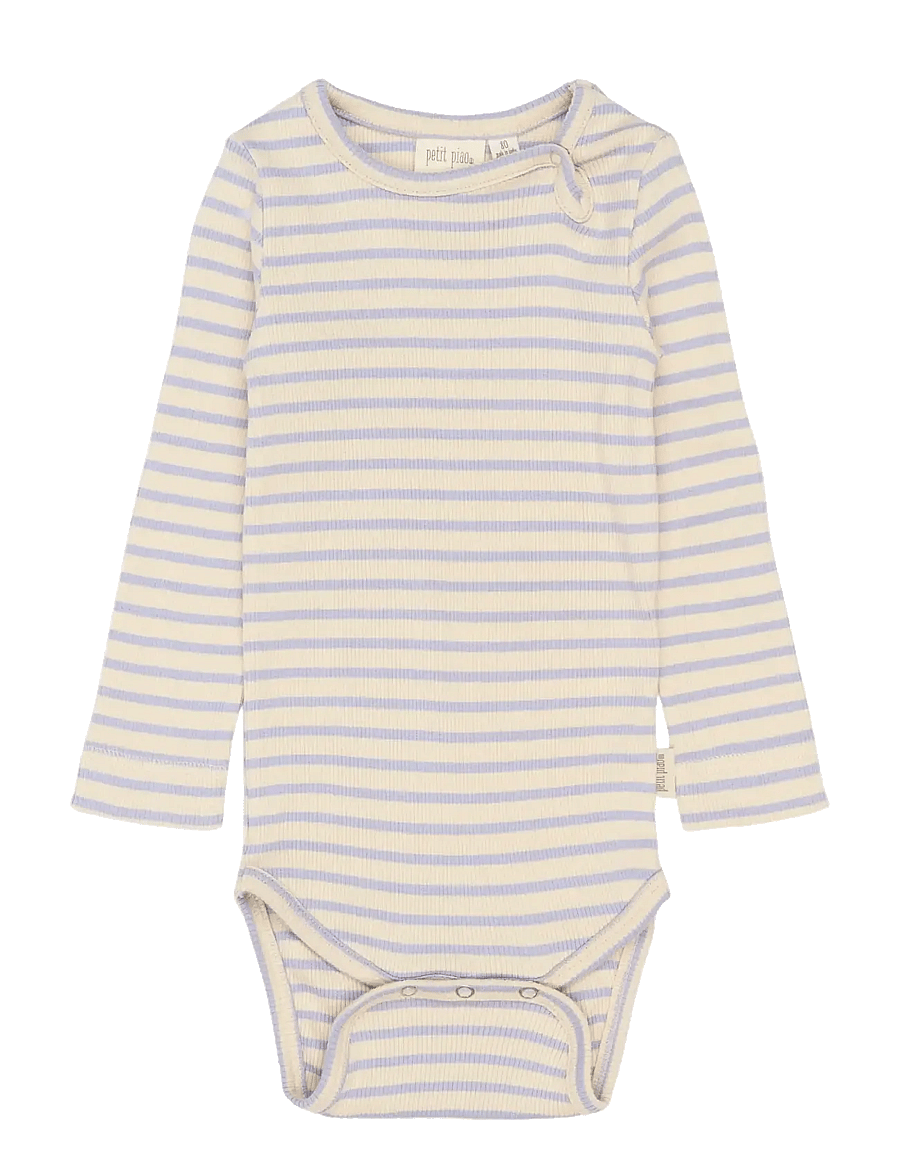 Petit Piao - PPSky L_S Body - langärmelige bodys - cosmic sky striped - 0