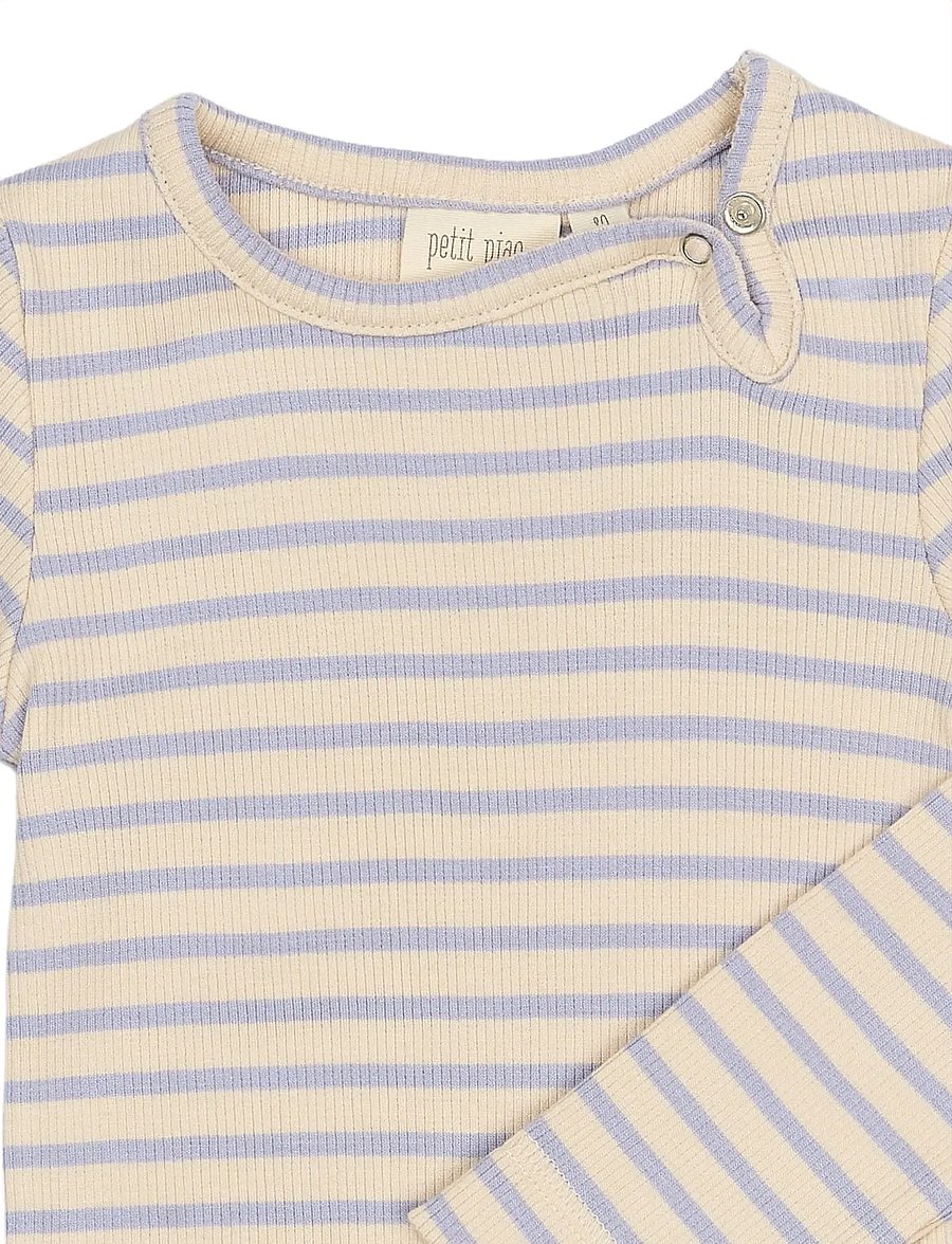 Petit Piao - PPSky L_S Body - langärmelige bodys - cosmic sky striped - 2