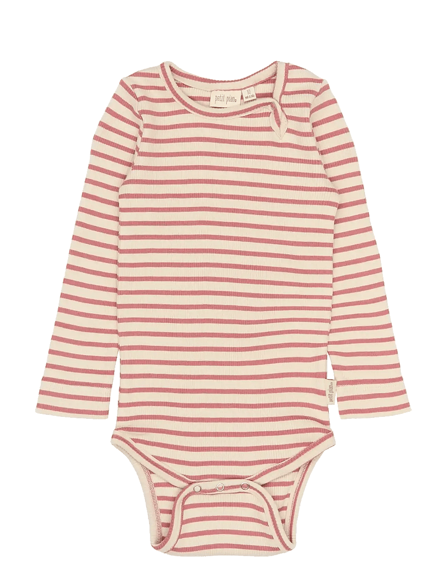 Petit Piao - PPSky L_S Body - dusty rose striped - 1