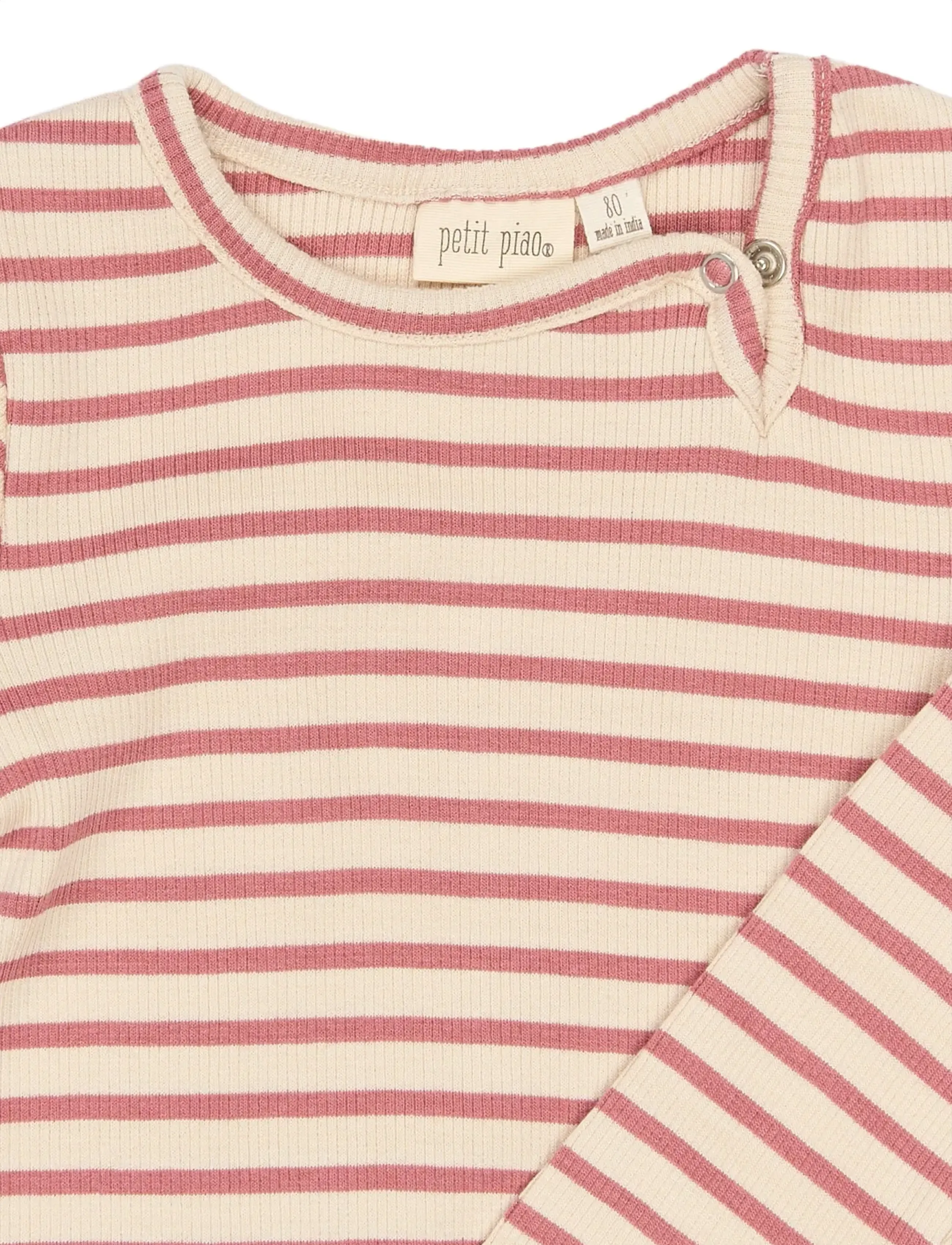Petit Piao - PPSky L_S Body - dusty rose striped - 3