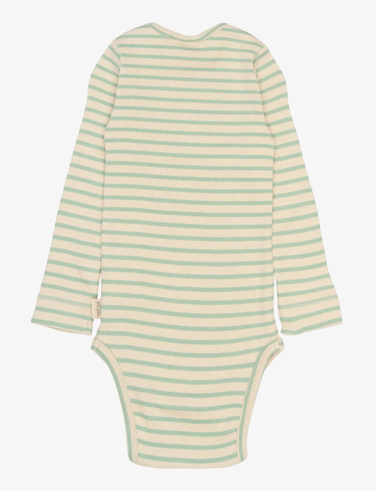 Petit Piao - PPSky L_S Body - langärmelige bodys - frosty green striped - 1