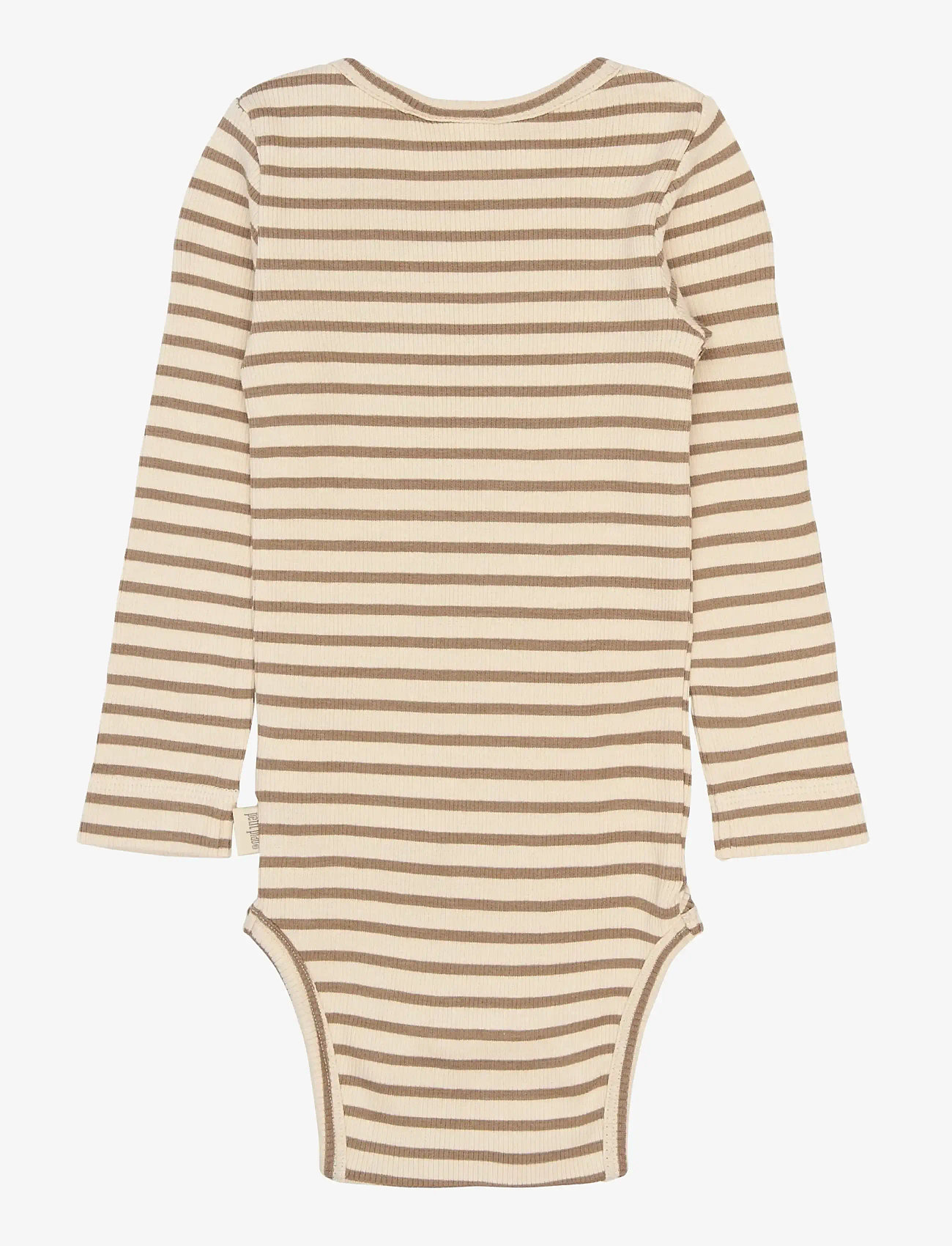 Petit Piao - PPSky L_S Body - pikkade varrukatega bodid - ginger snap striped - 2