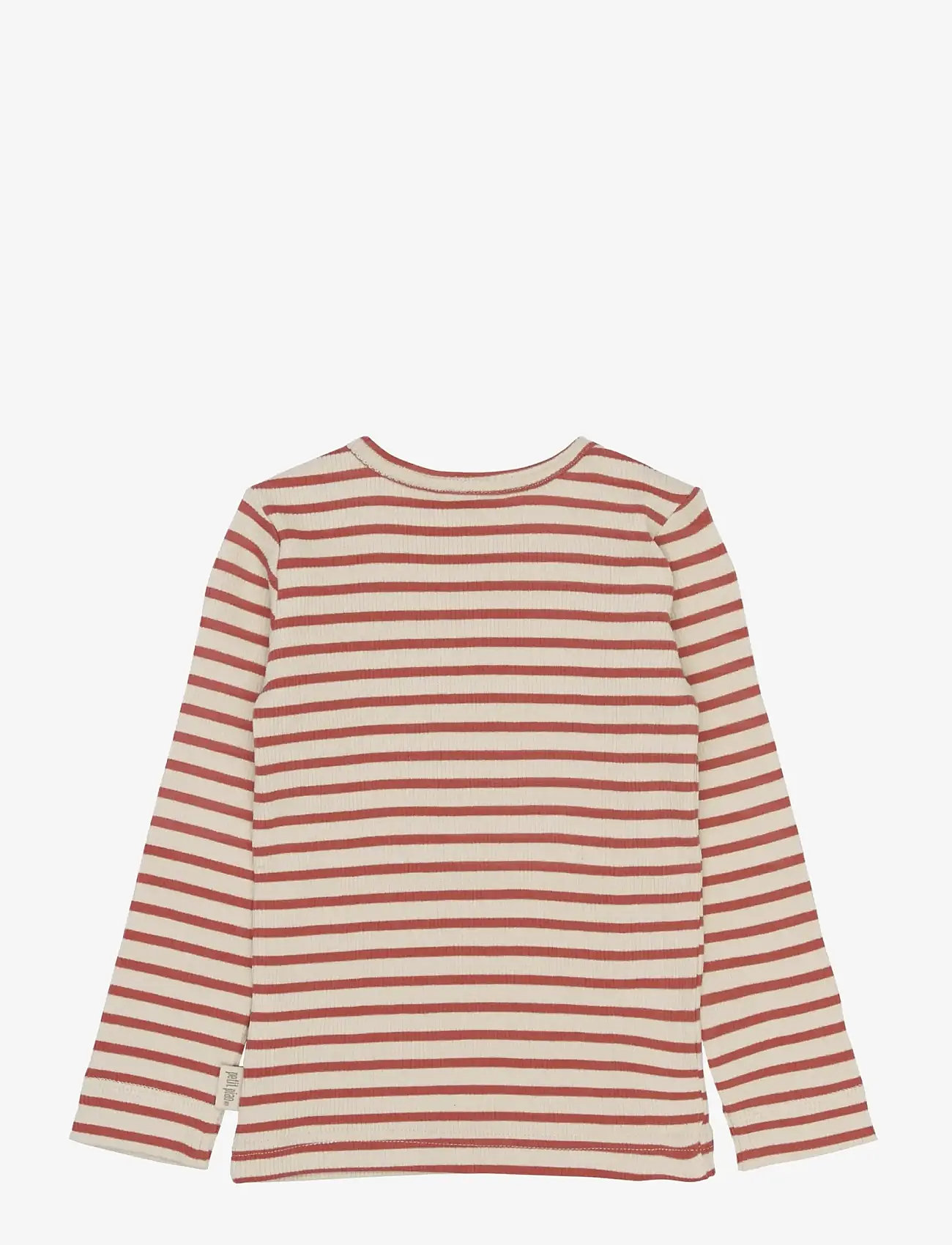 Petit Piao - PPSky L_S Tee - long-sleeved t-shirts - cinnabar striped - 1
