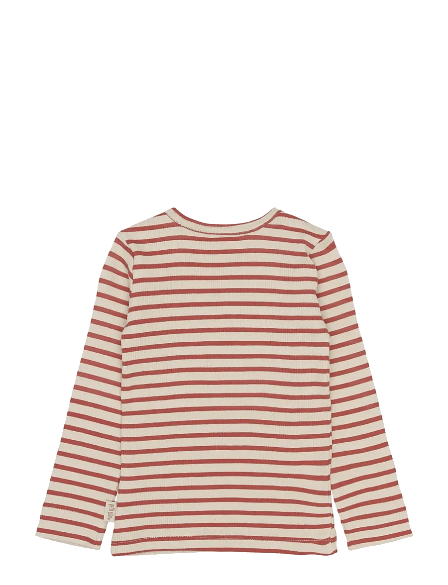 Petit Piao - PPSky L_S Tee - pikkade varrukatega t-särgid - cinnabar striped - 1