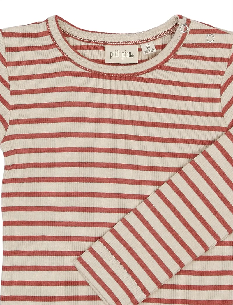 Petit Piao - PPSky L_S Tee - langärmelig - cinnabar striped - 2