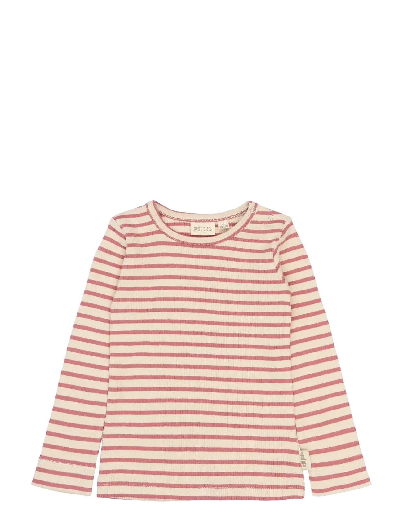 Petit Piao PPSky L_S Tee - Petit Piao - DUSTY ROSE STRIPED / pink/rose