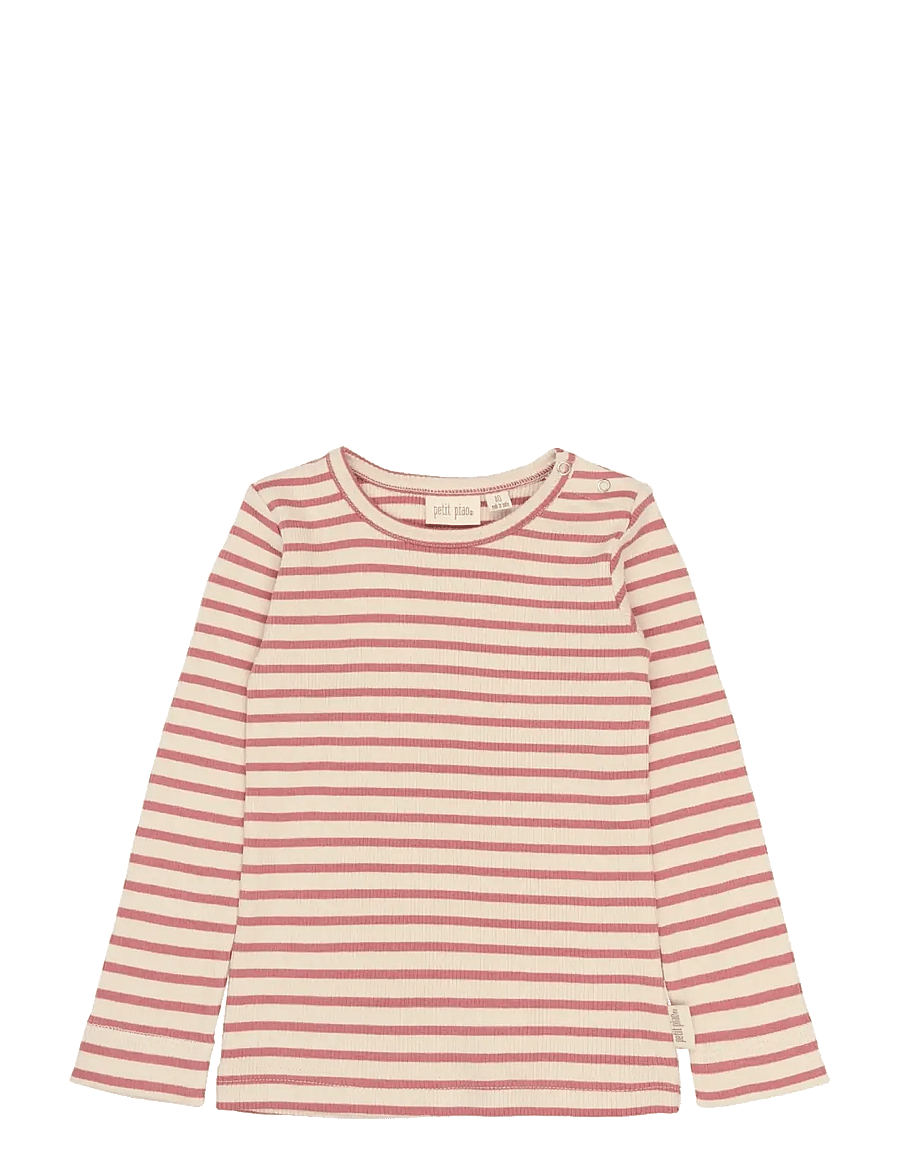 Petit Piao - PPSky L_S Tee - pikkade varrukatega t-särgid - dusty rose striped - 0