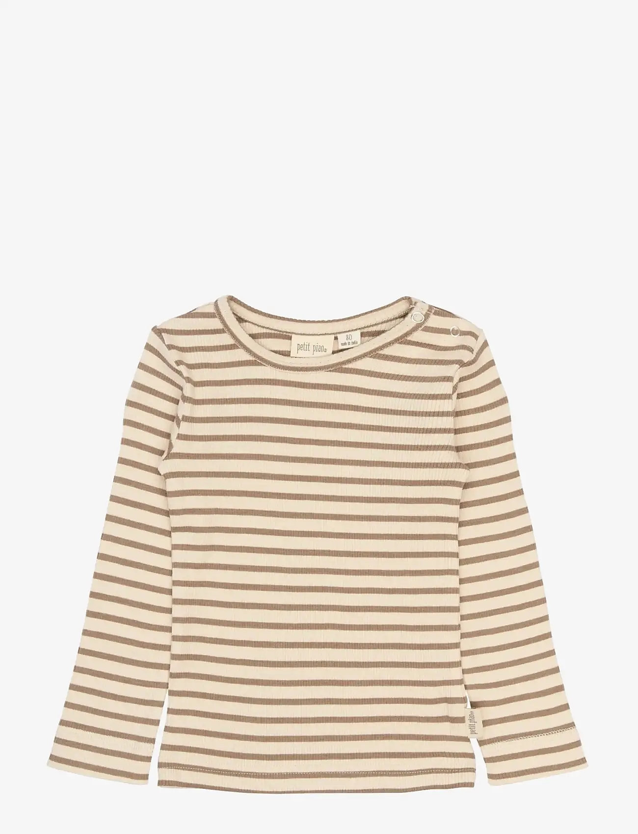 Petit Piao - PPSky L_S Tee - langärmelig - ginger snap striped - 0