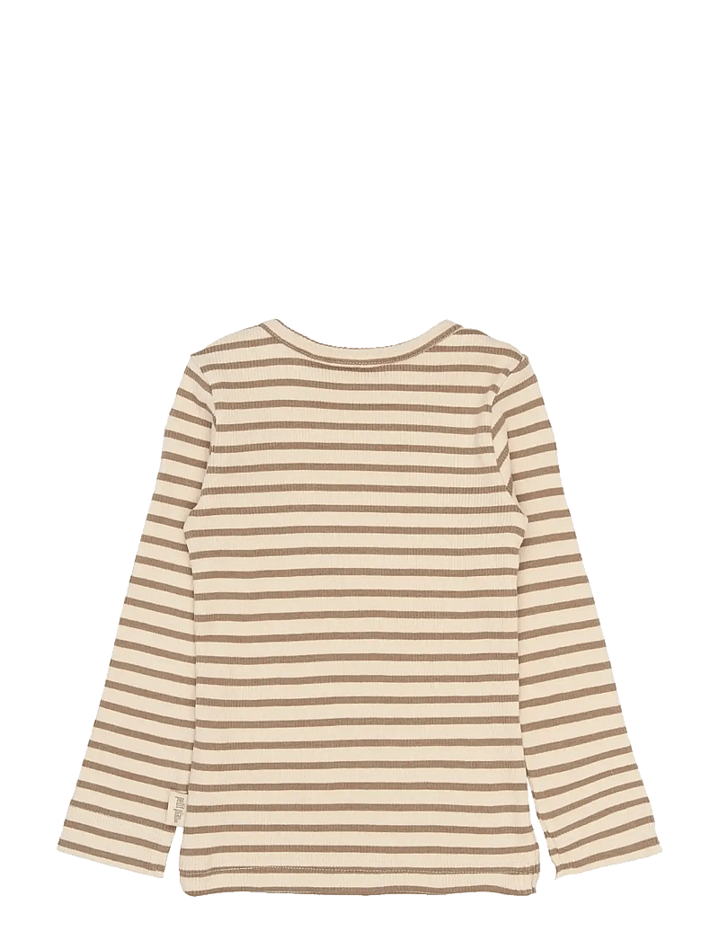 Petit Piao - PPSky L_S Tee - langärmelig - ginger snap striped - 1