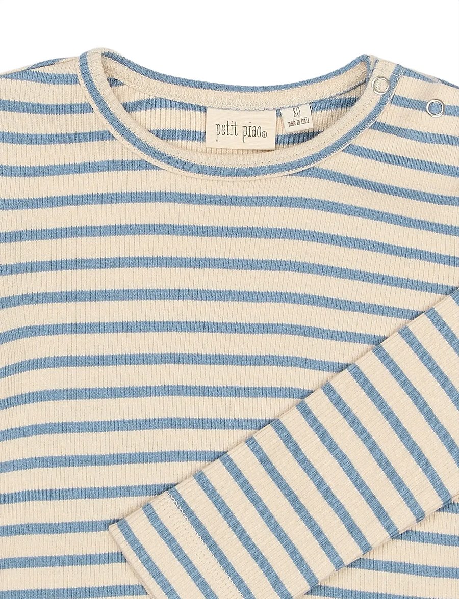 Petit Piao - PPSky L_S Tee - langærmede t-shirts - infinity striped - 2