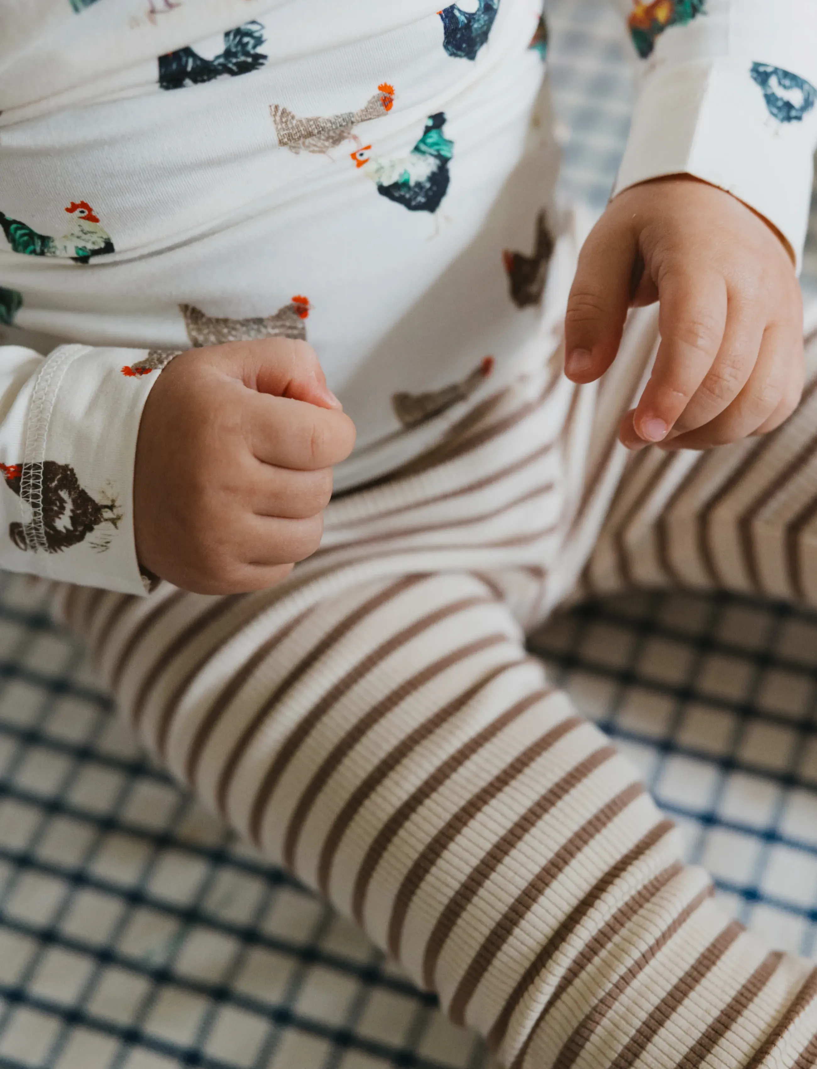 Petit Piao PPSky Leggings - Leggings - GINGER SNAP STRIPED / beige