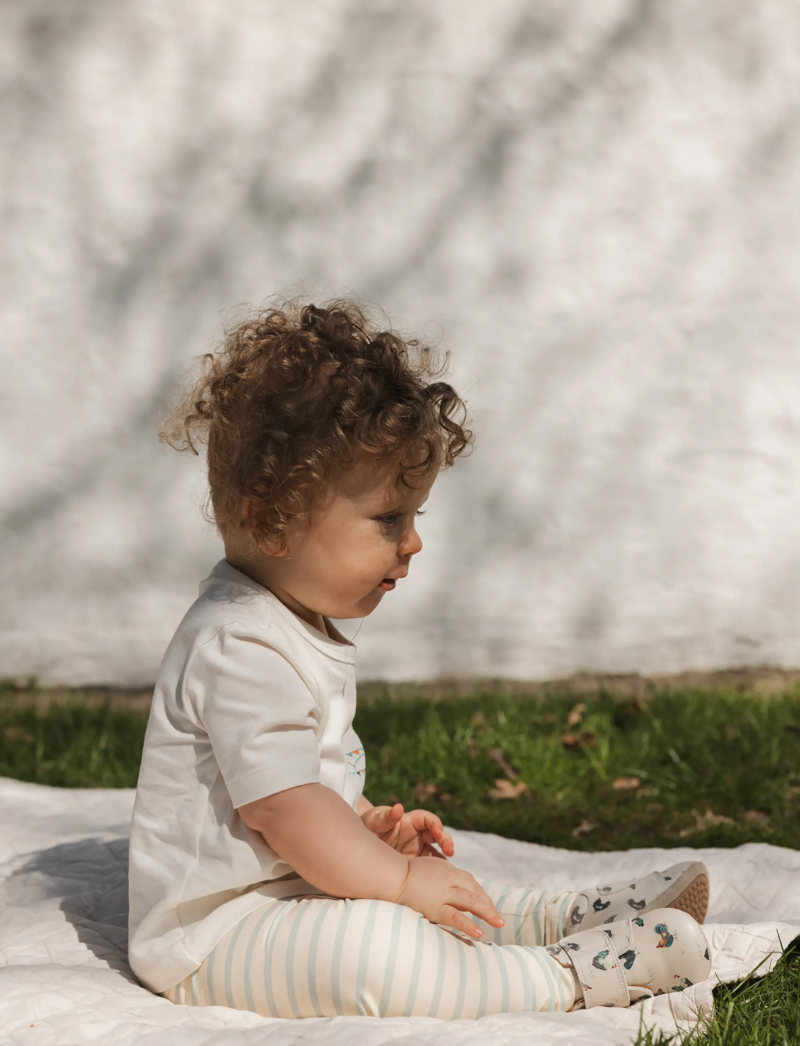 Petit Piao PPSky Leggings - Underdele - INFINITY STRIPED / blue