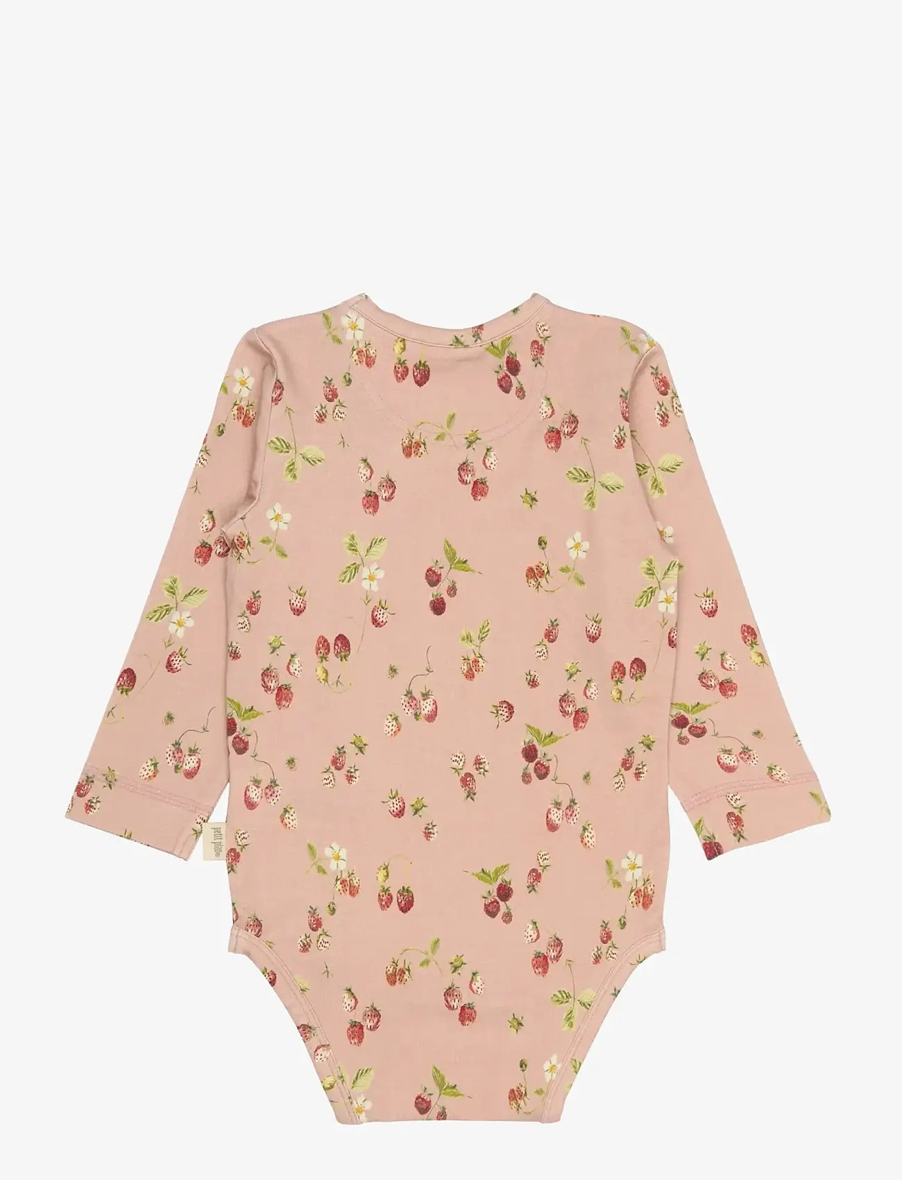 Petit Piao - PPStar L_S Body - langærmede bodyer - misty rose strawberry aop - 1