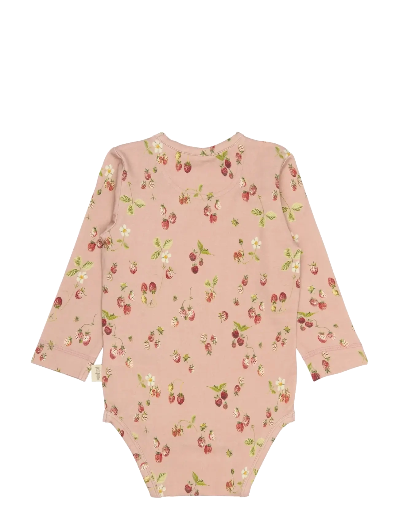 Petit Piao - PPStar L_S Body - long-sleeved bodies - misty rose strawberry aop - 1