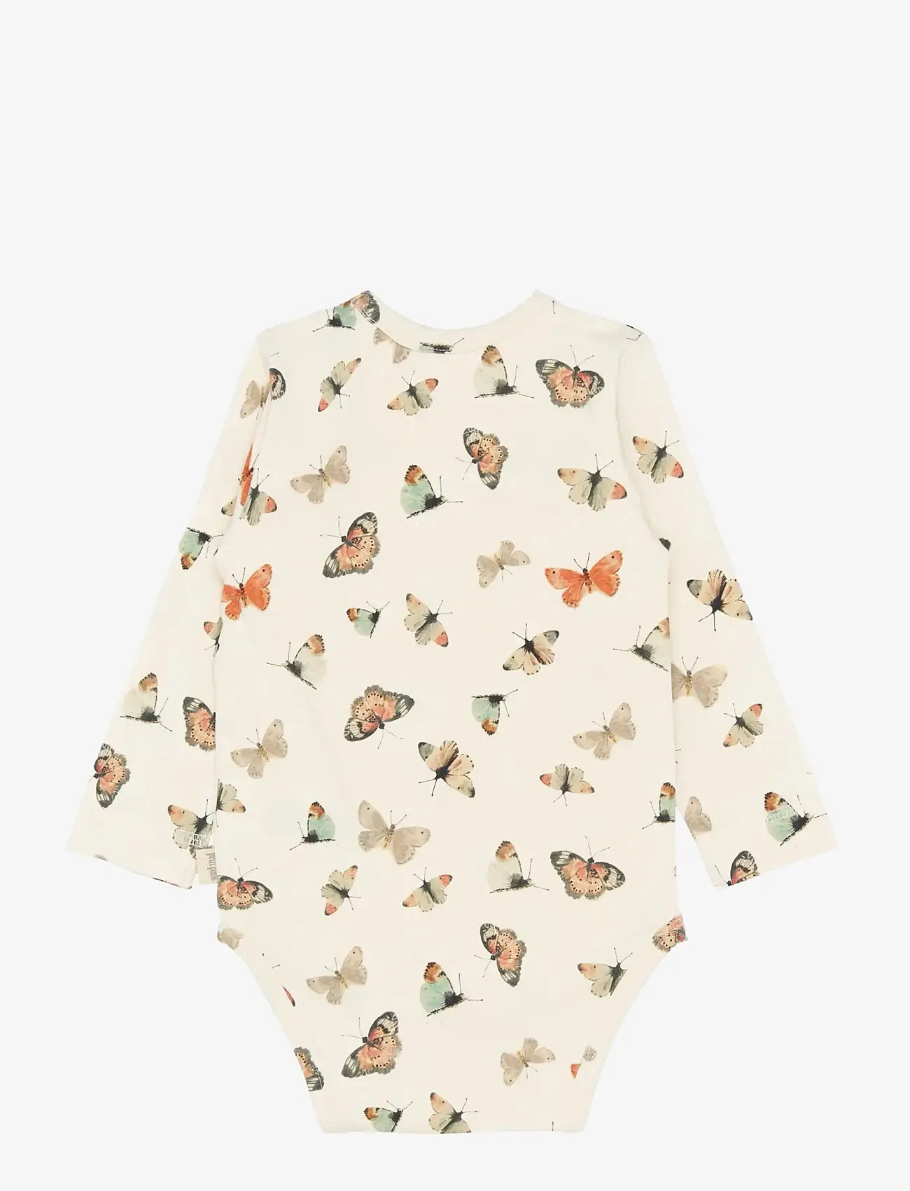 Petit Piao - PPStar L_S Body - langærmede bodyer - eggnog butterfly aop - 1