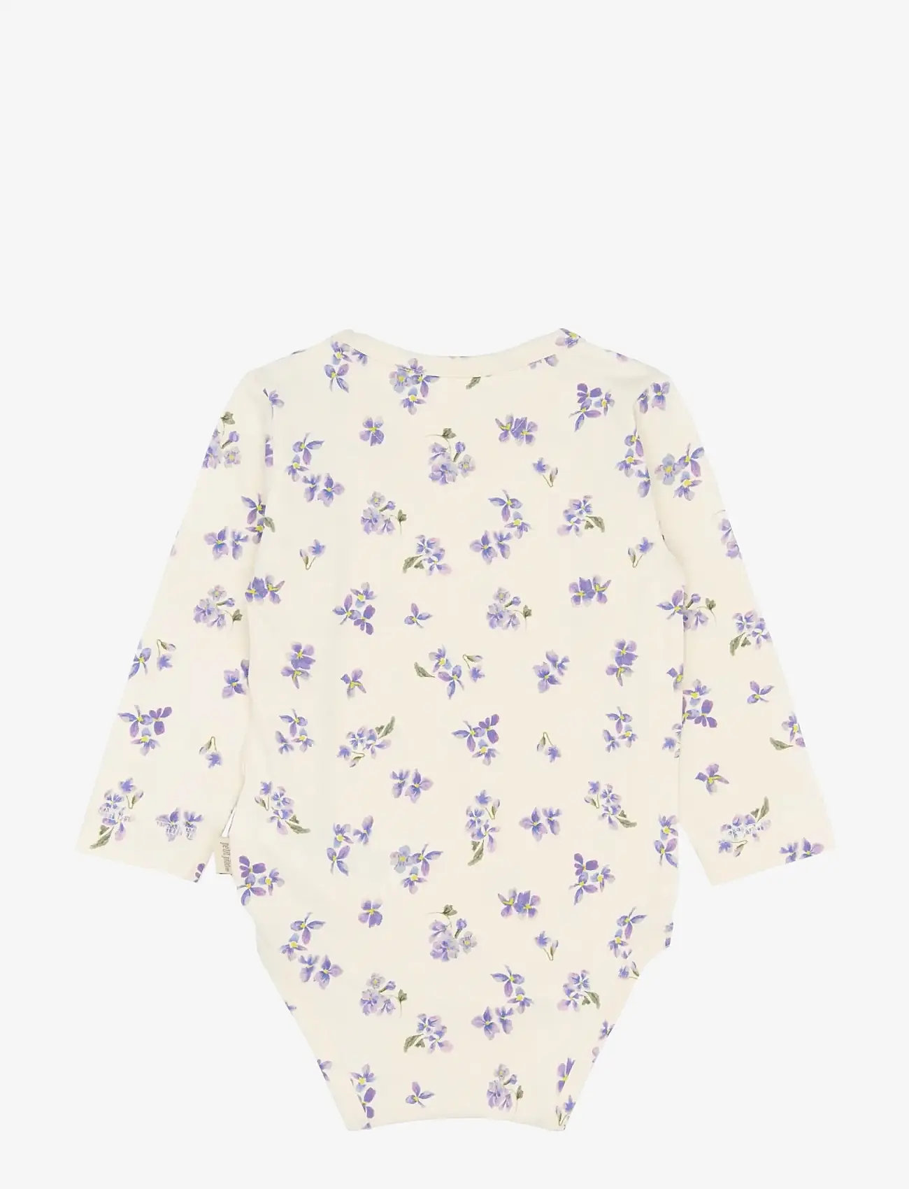 Petit Piao - PPStar L_S Body - pikkade varrukatega bodid - eggnog viola aop - 1