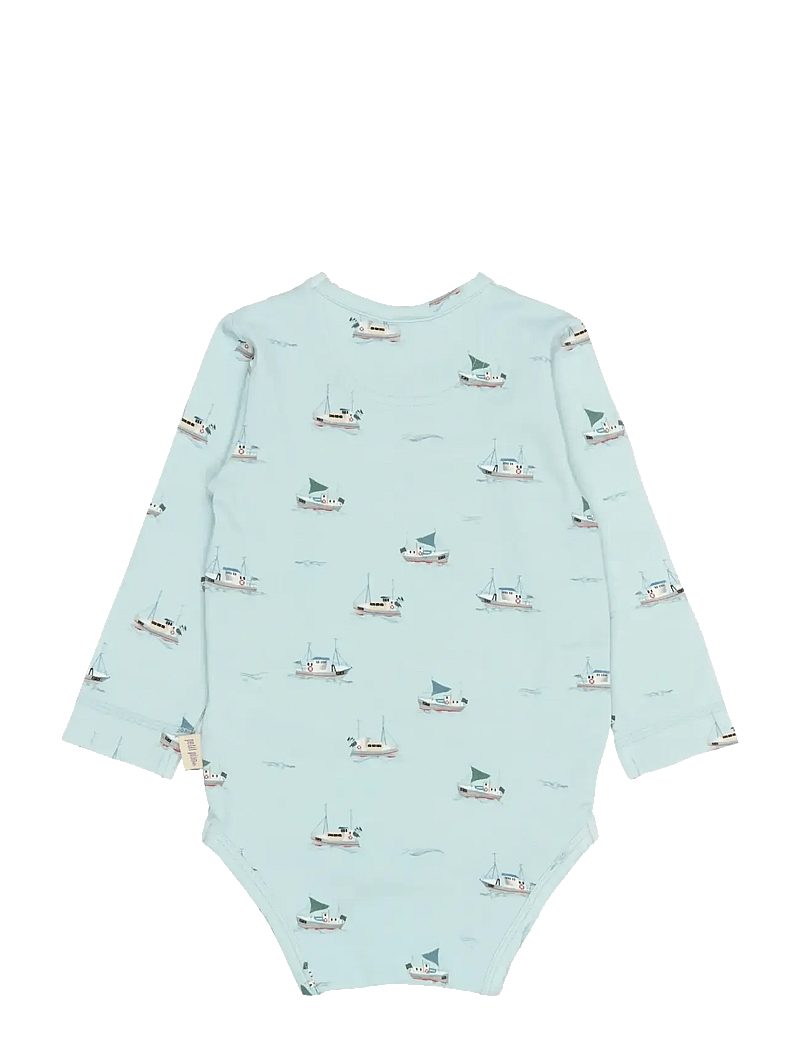 Petit Piao - PPStar L_S Body - pikkade varrukatega bodid - illusion blue boat aop - 2
