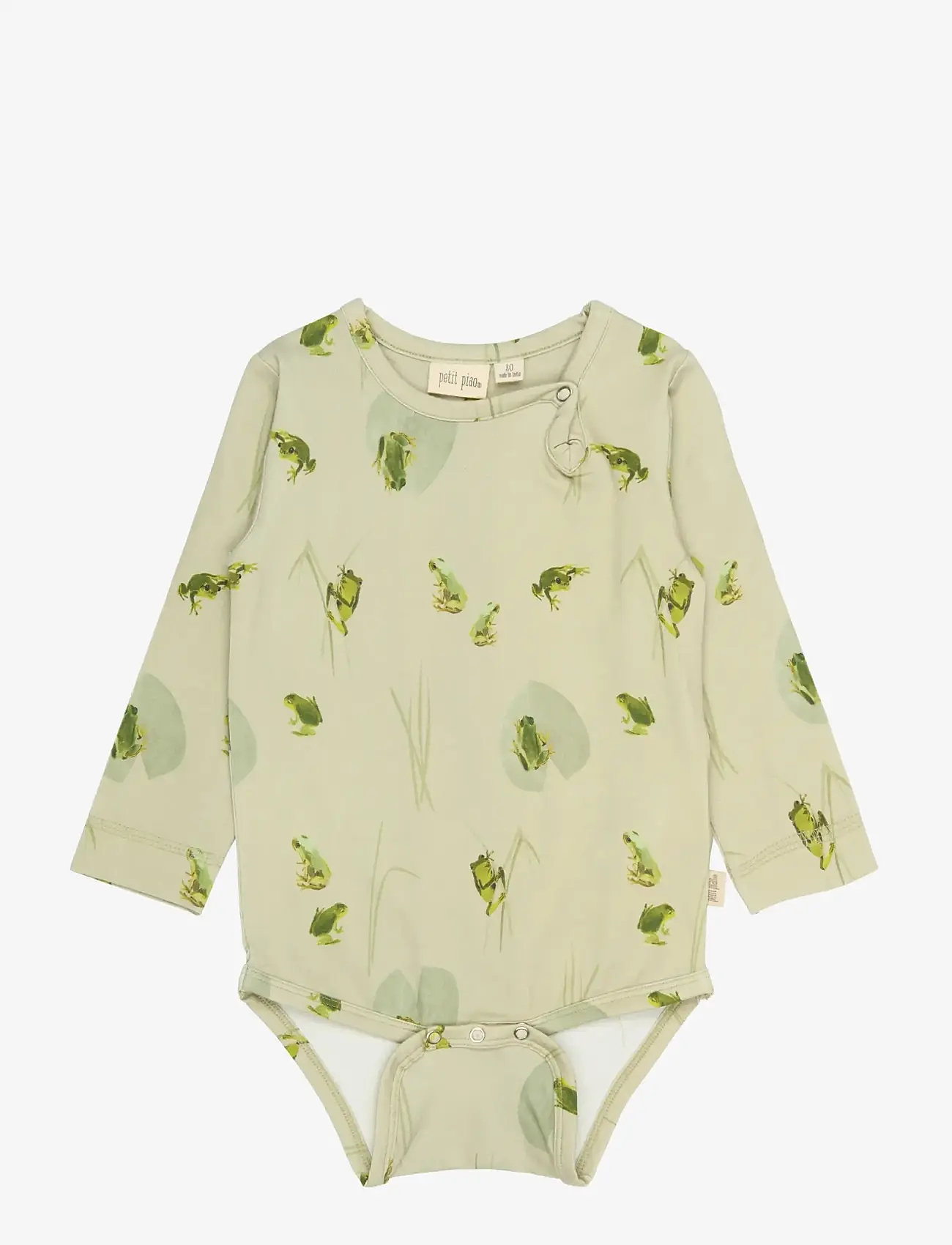 Petit Piao - PPStar L_S Body - pikkade varrukatega bodid - tidal foam frog aop - 0