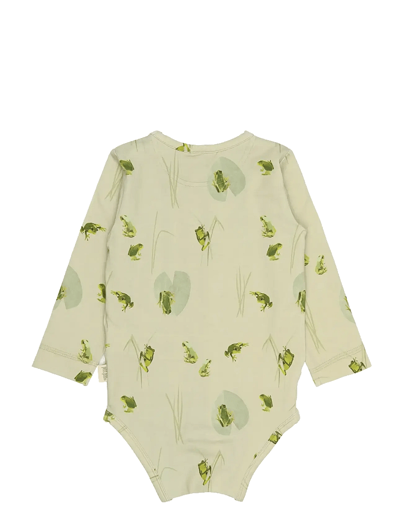 Petit Piao - PPStar L_S Body - pikkade varrukatega bodid - tidal foam frog aop - 1