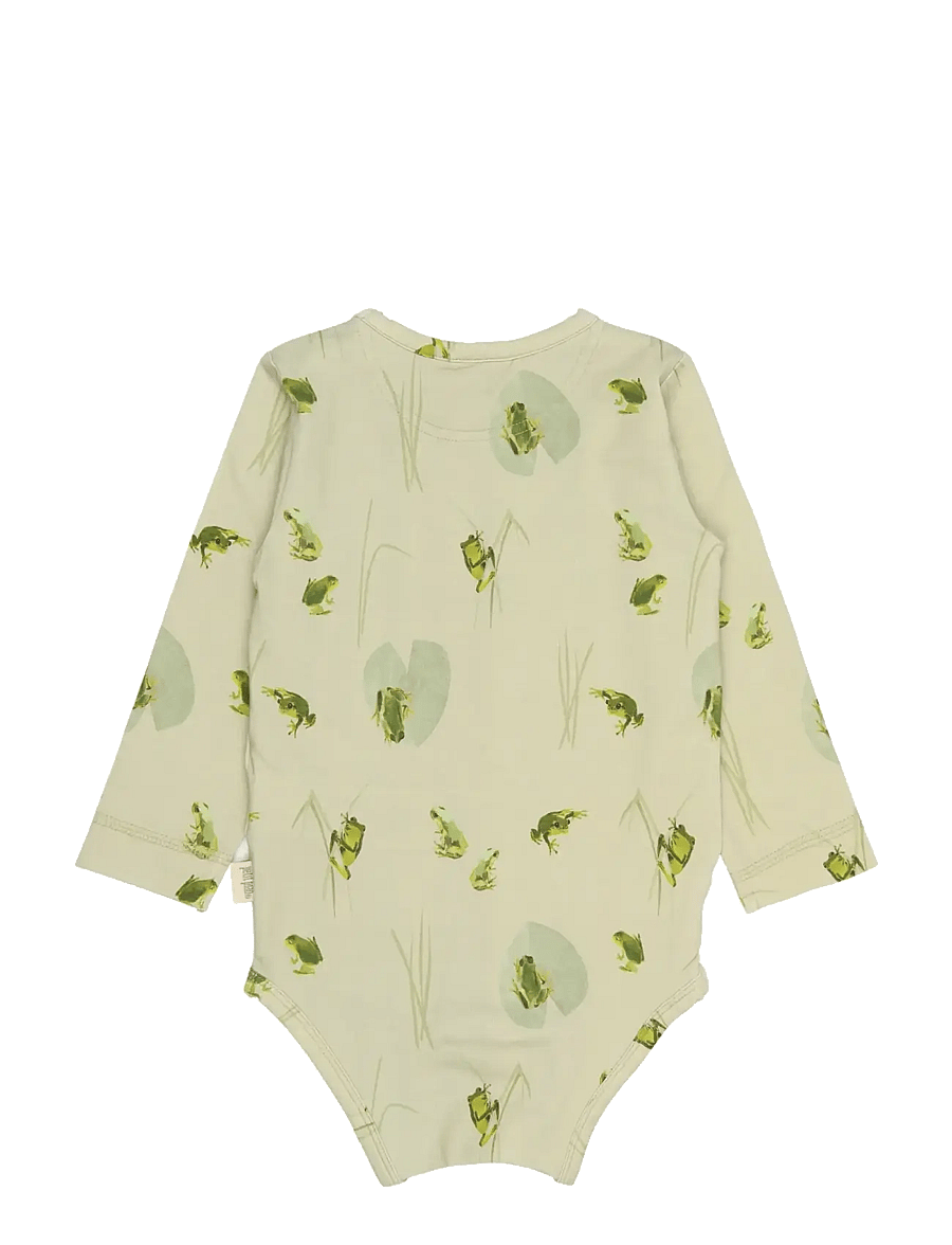 Petit Piao - PPStar L_S Body - langærmede bodyer - tidal foam frog aop - 1