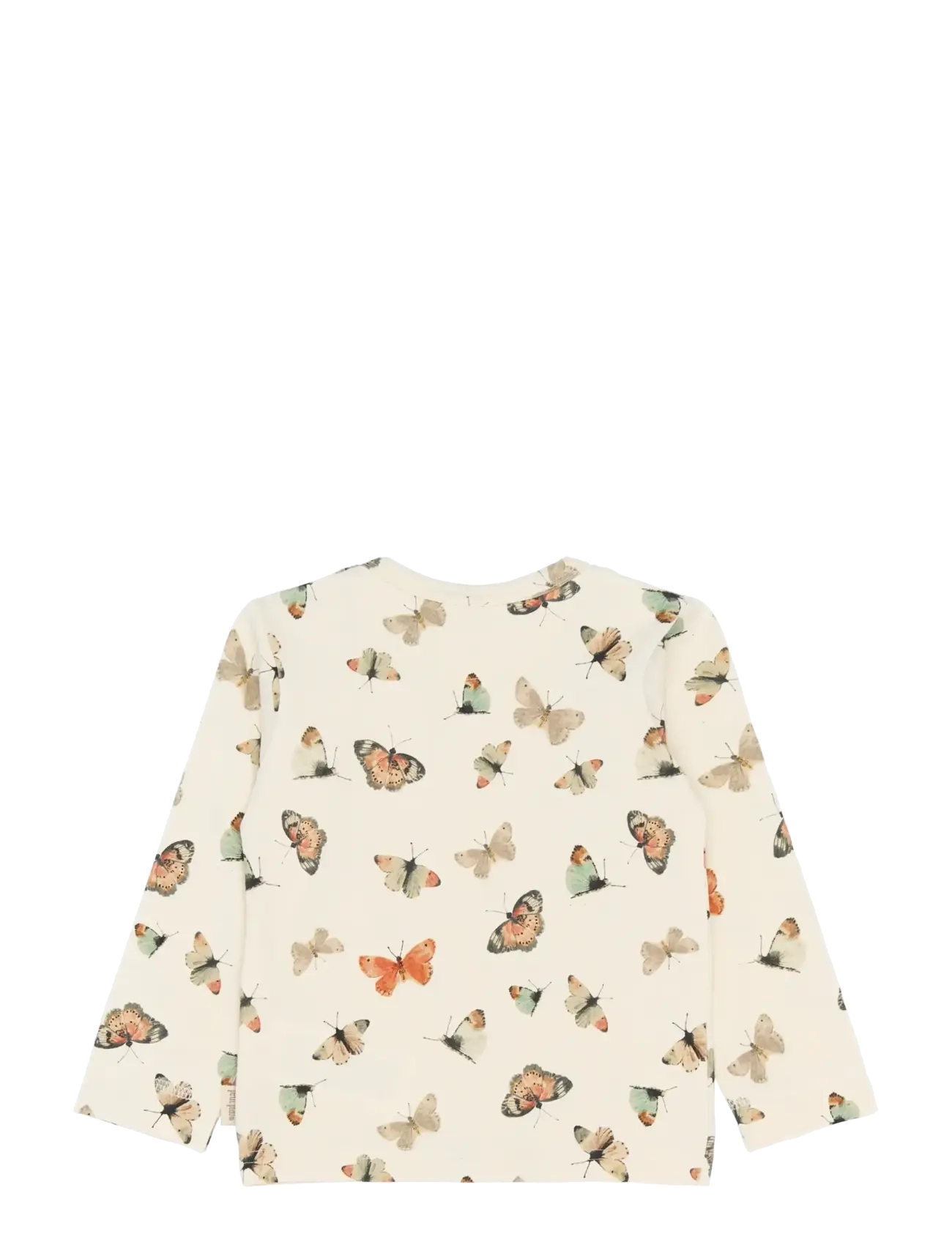 Petit Piao - PPStar L_S Tee - langærmede t-shirts - eggnog butterfly aop - 1