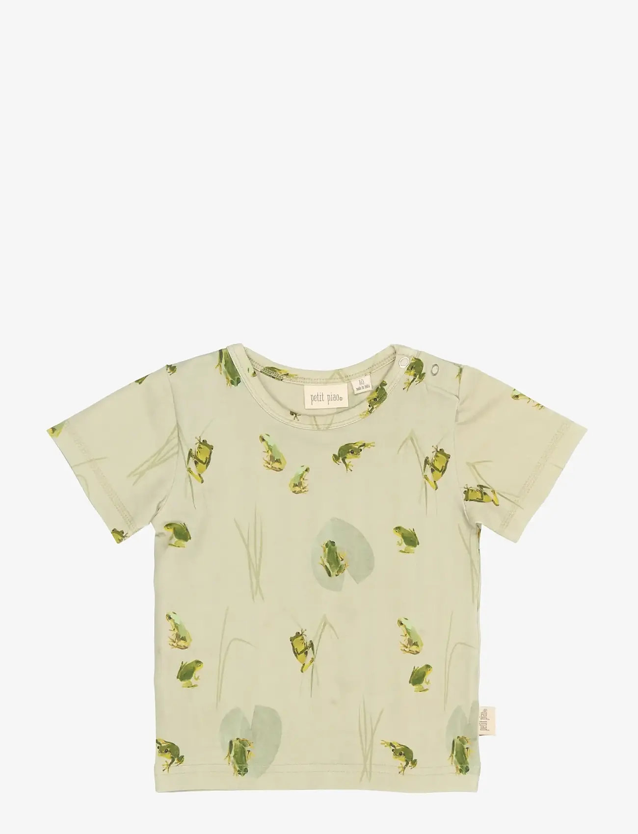 Petit Piao - PPStar S_S Tee - kurzärmelige - tidal foam frog aop - 0