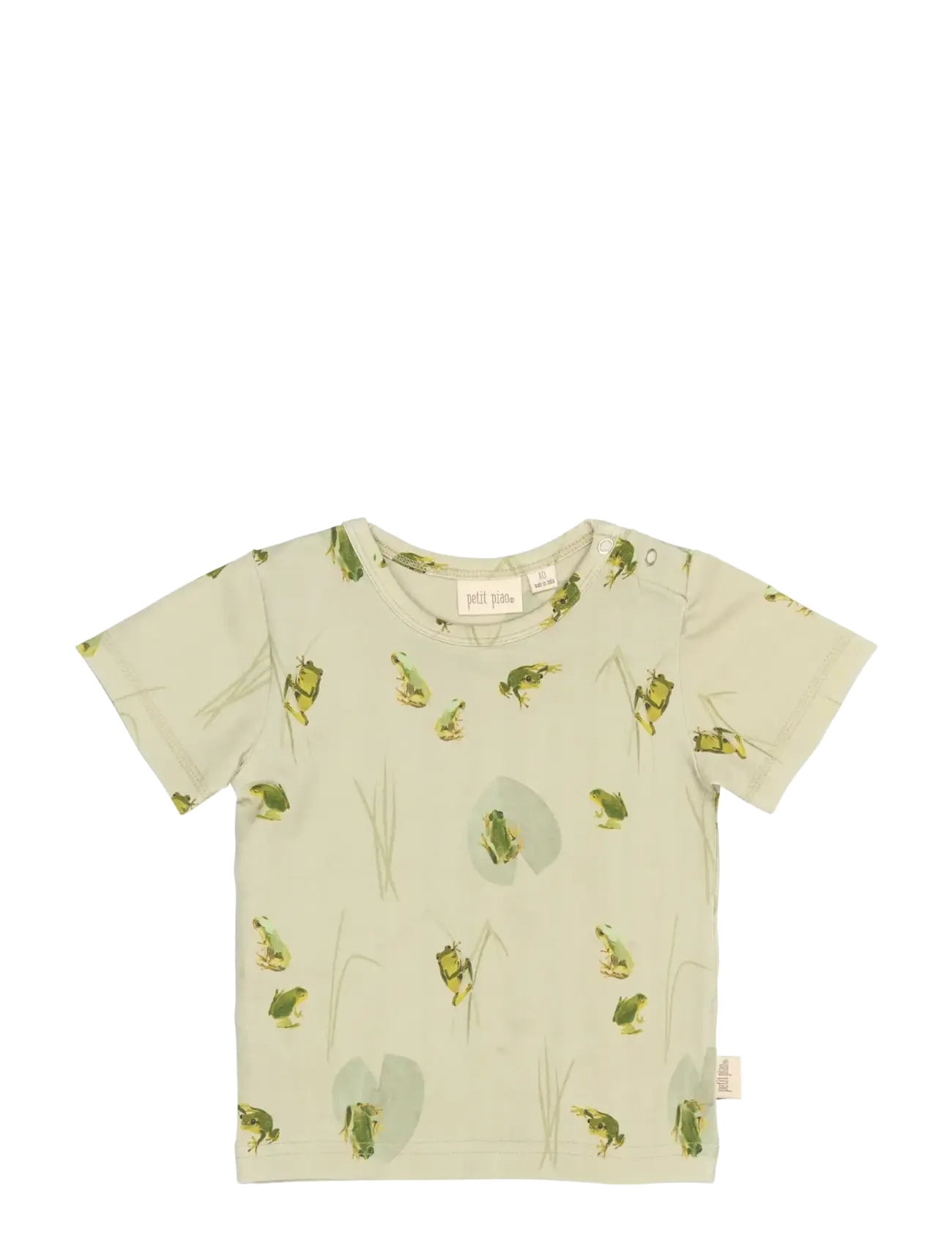 Petit Piao PPStar S_S Tee - Neuheiten - TIDAL FOAM FROG AOP / green