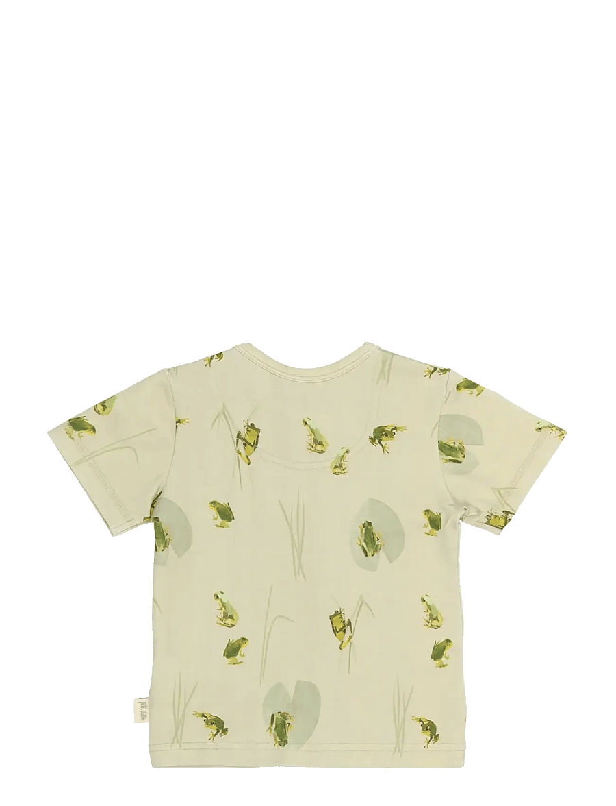 Petit Piao - PPStar S_S Tee - kortärmade t-shirts - tidal foam frog aop - 1