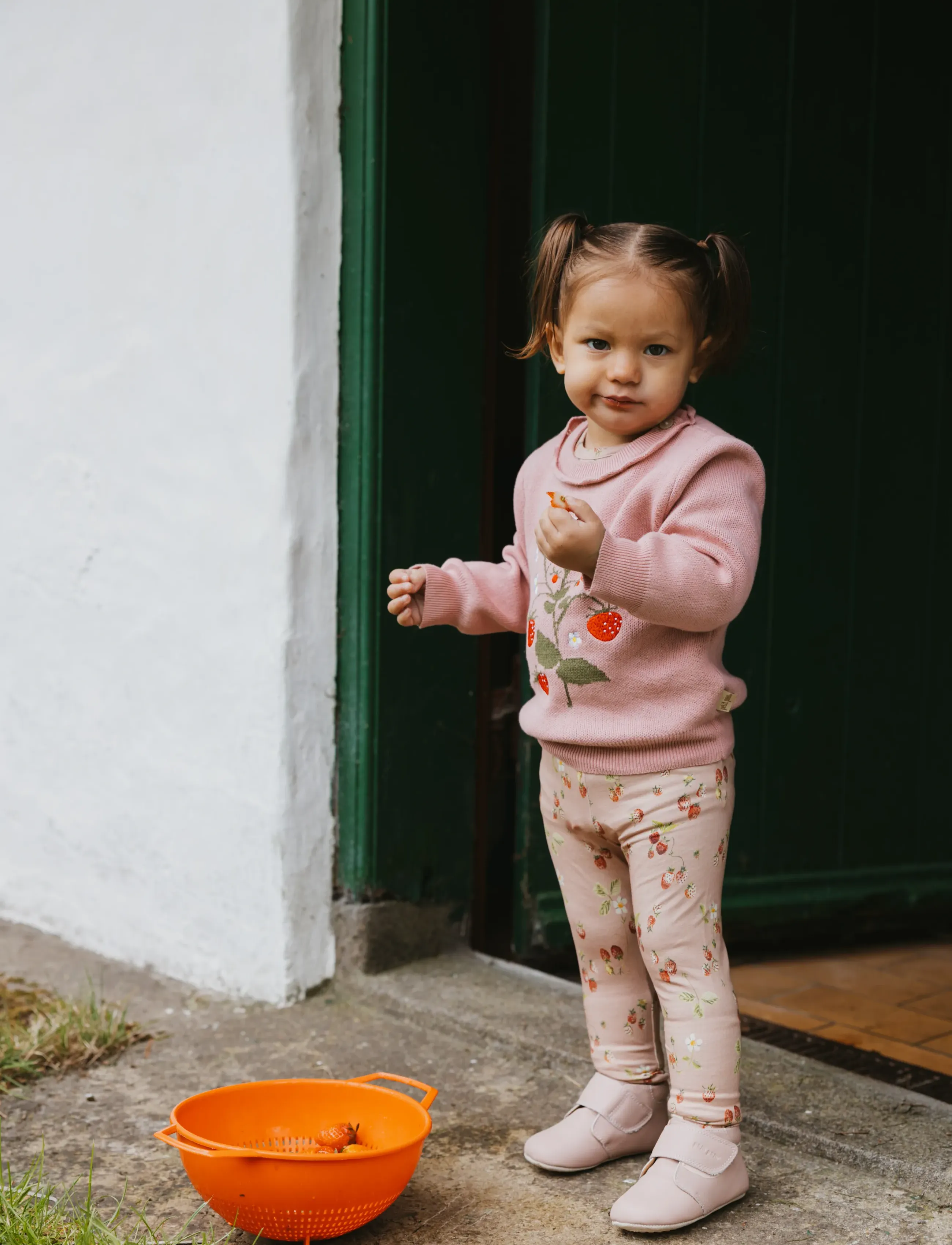 Petit Piao PPStar Leggings - Leggings - MISTY ROSE STRAWBERRY AOP / pink/rose