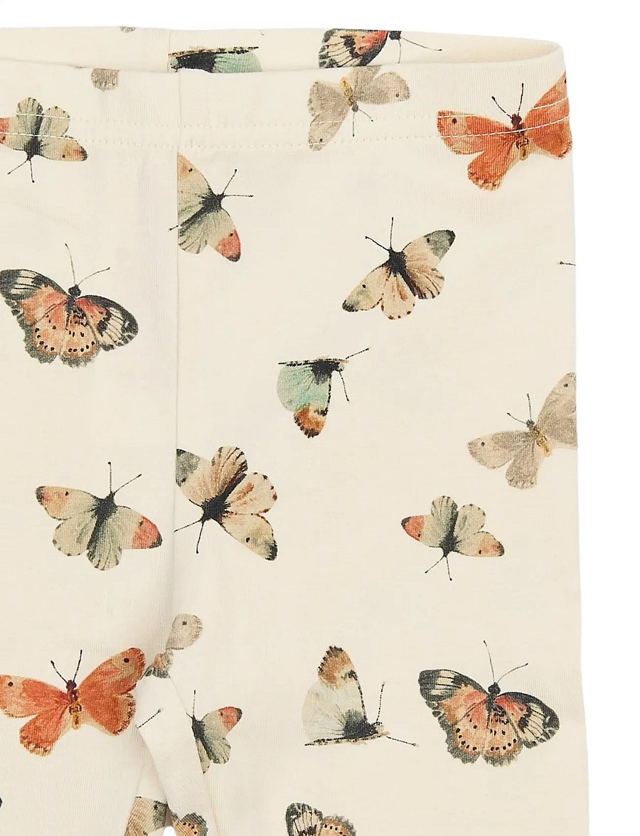 Petit Piao - PPStar Leggings - leggings - eggnog butterfly aop - 4