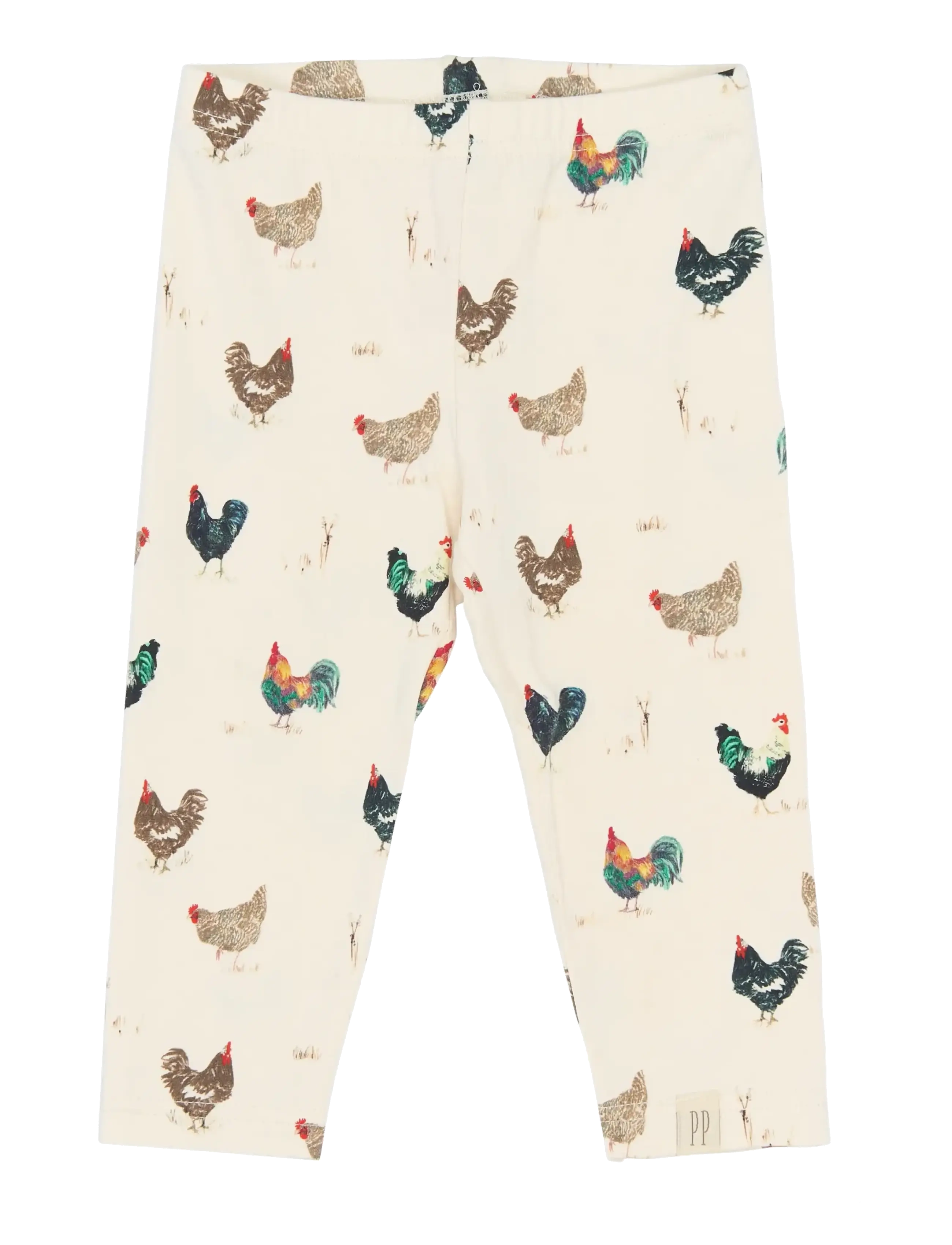 Petit Piao PPStar Leggings - Leggings - EGGNOG ROOSTER AOP / cream
