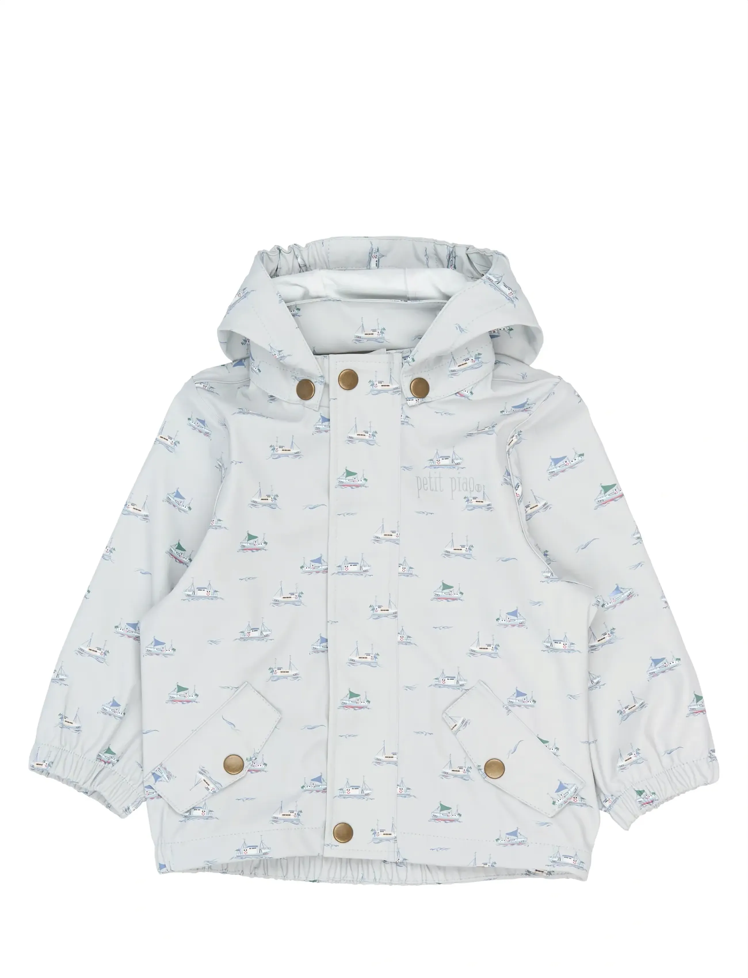 Petit Piao - PPDai Rainwear Set W. Susp. - vihmakomplektid - pearl blue boat aop - 3